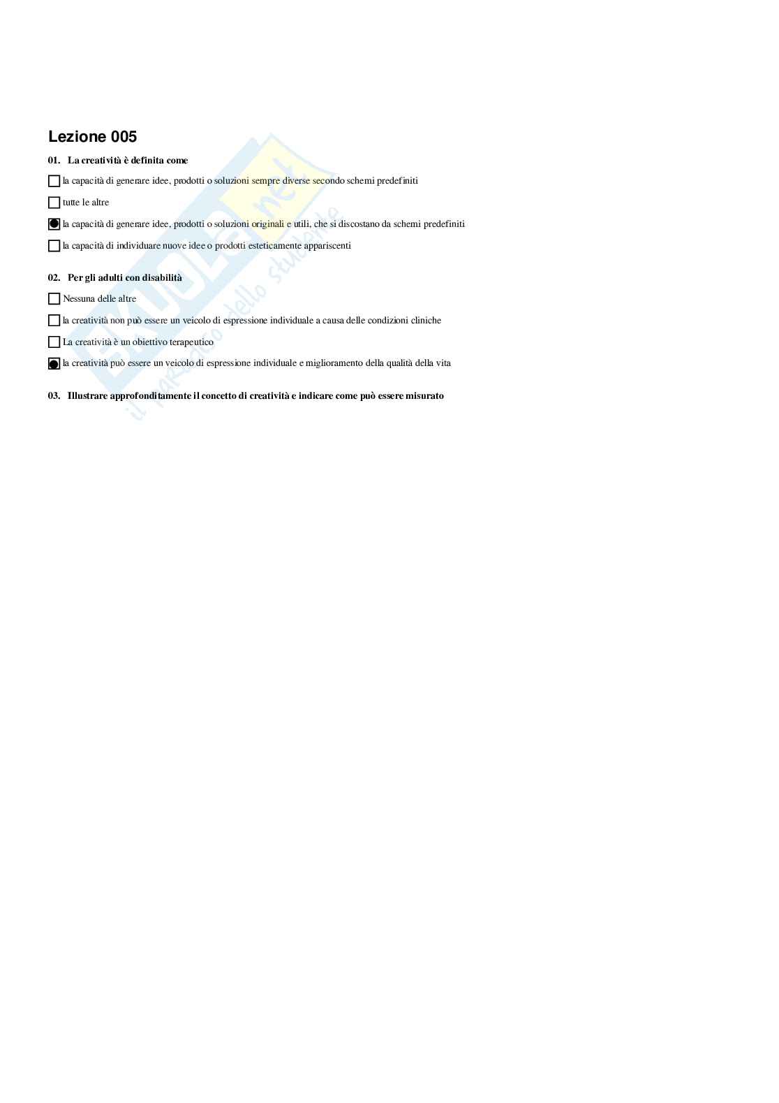 Paniere Linguaggi espressivi nei processi di apprendimento e crescita personale - Risposte multiple - aggiornato (2026) Pag. 6