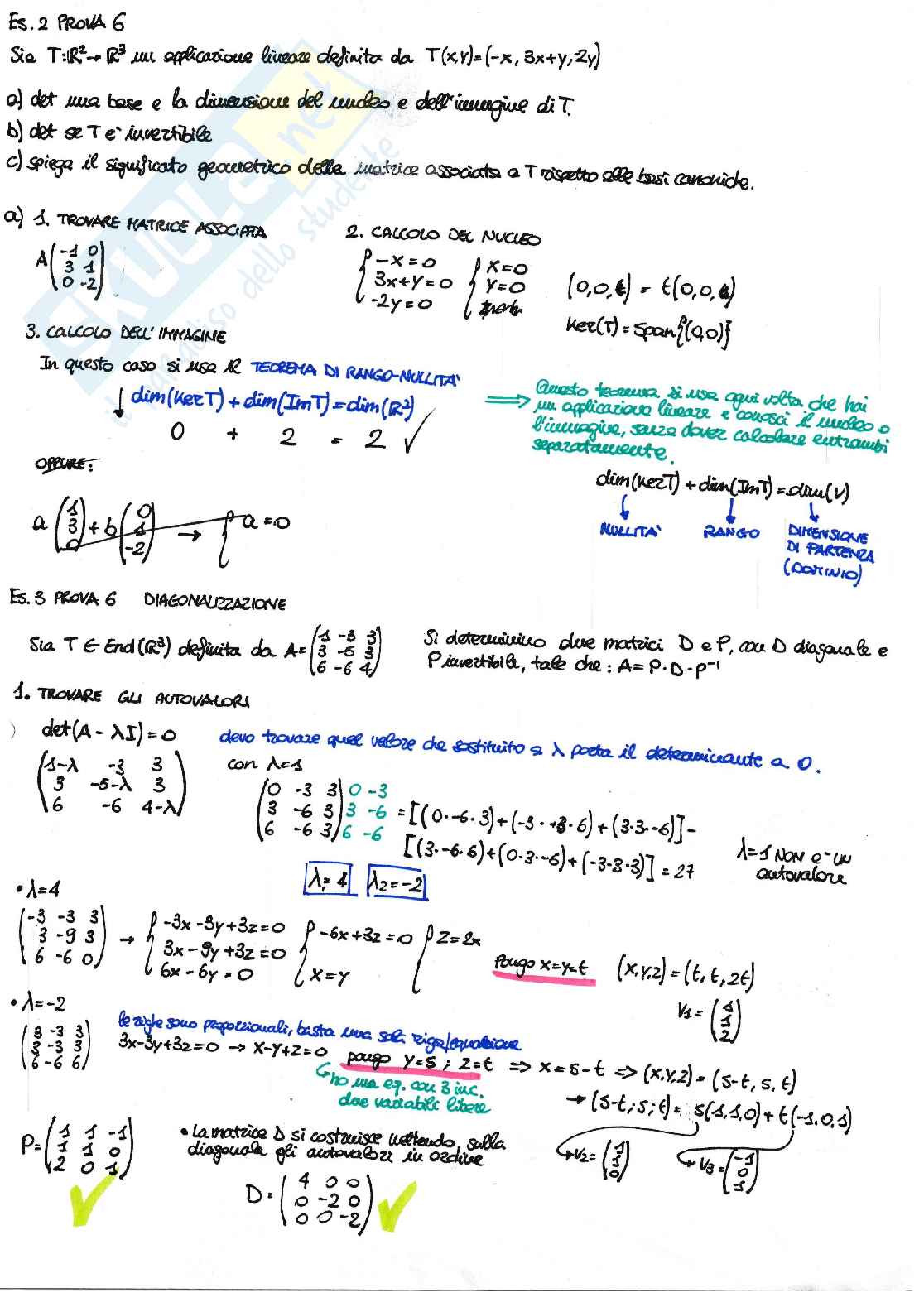 Geometria - Esercizi d'esame svolti e spiegati Pag. 6