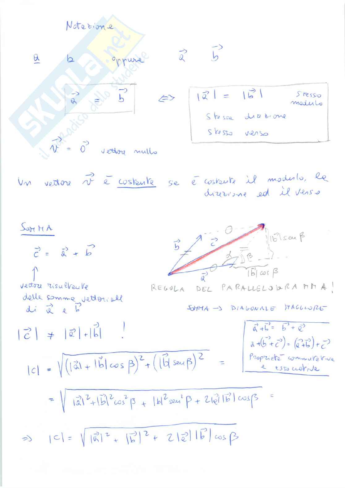 Lezione 1 - Vettori Pag. 2