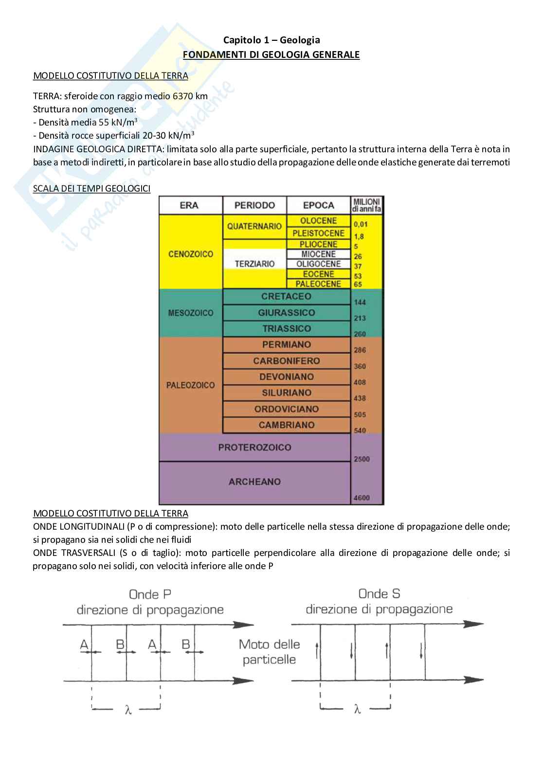 Appunti parte Geologia (Geologia applicata)  Pag. 1
