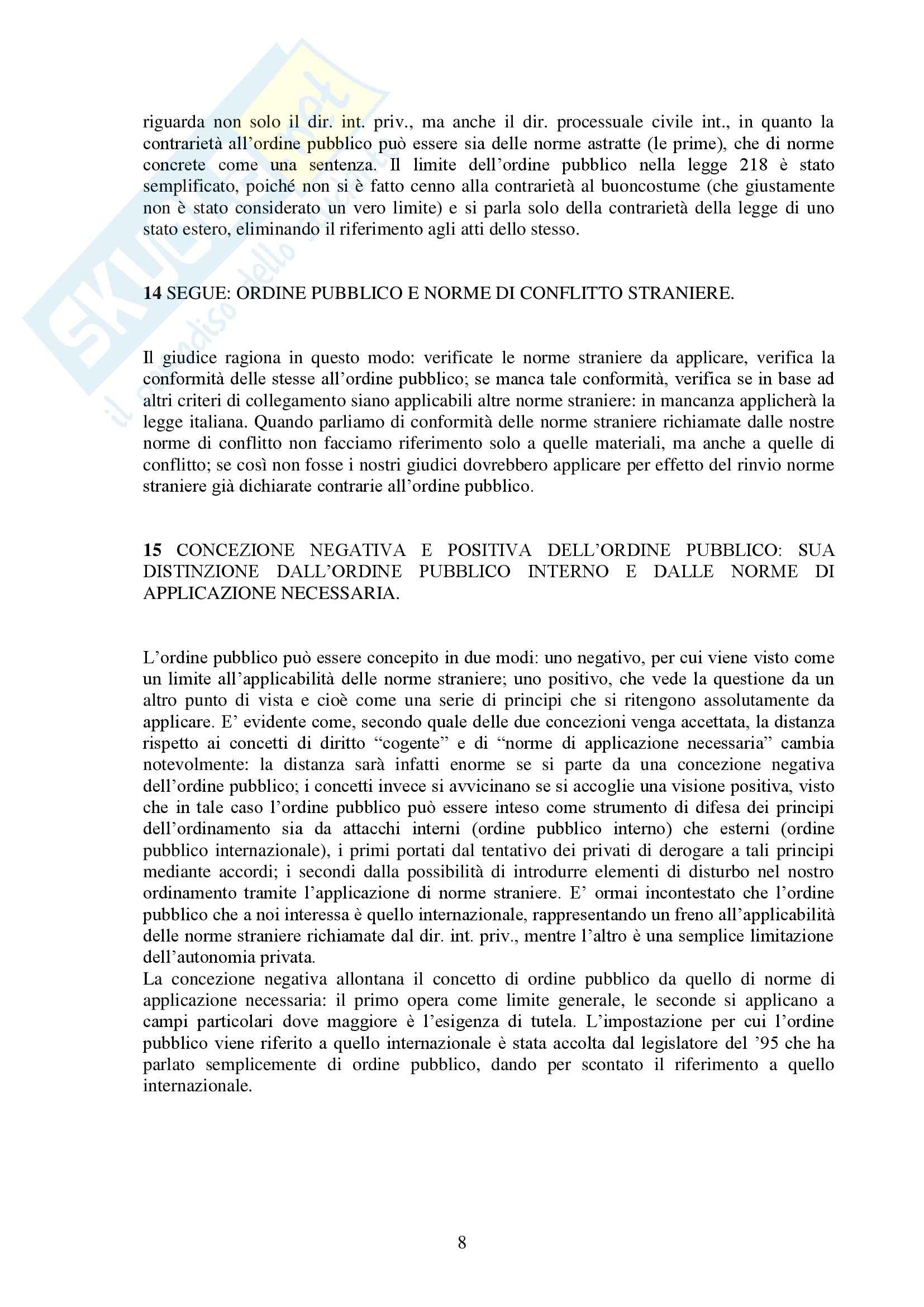 Riassunto esame Diritto, prof. Boschiero, libro consigliato Diritto internazionale privato Pag. 26