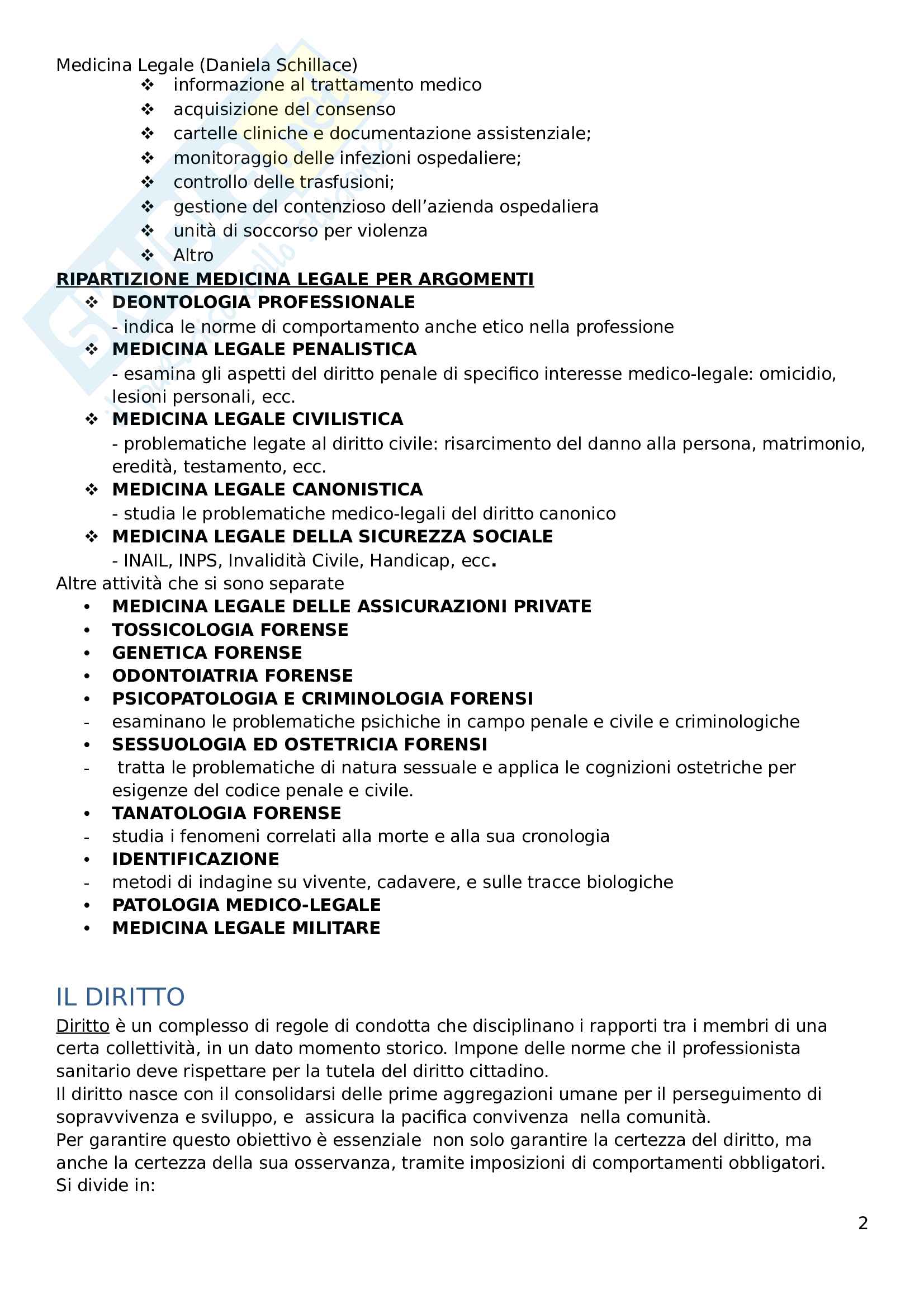 Medicina legale Pag. 2