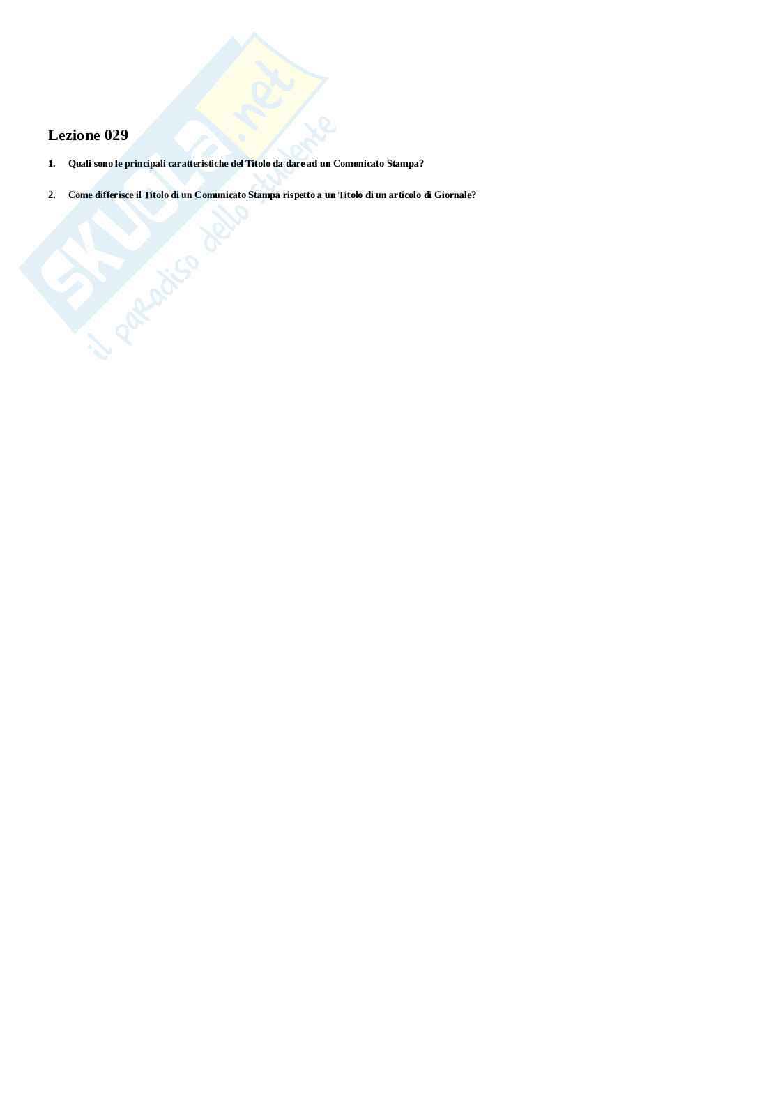 Domande Chiuse Comunicazione d impresa Pag. 41