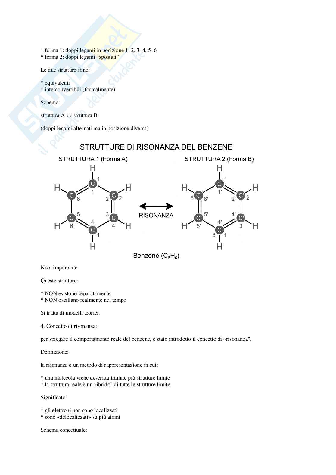 Strutture di risonanza del benzene e modello di Kekulé Pag. 2