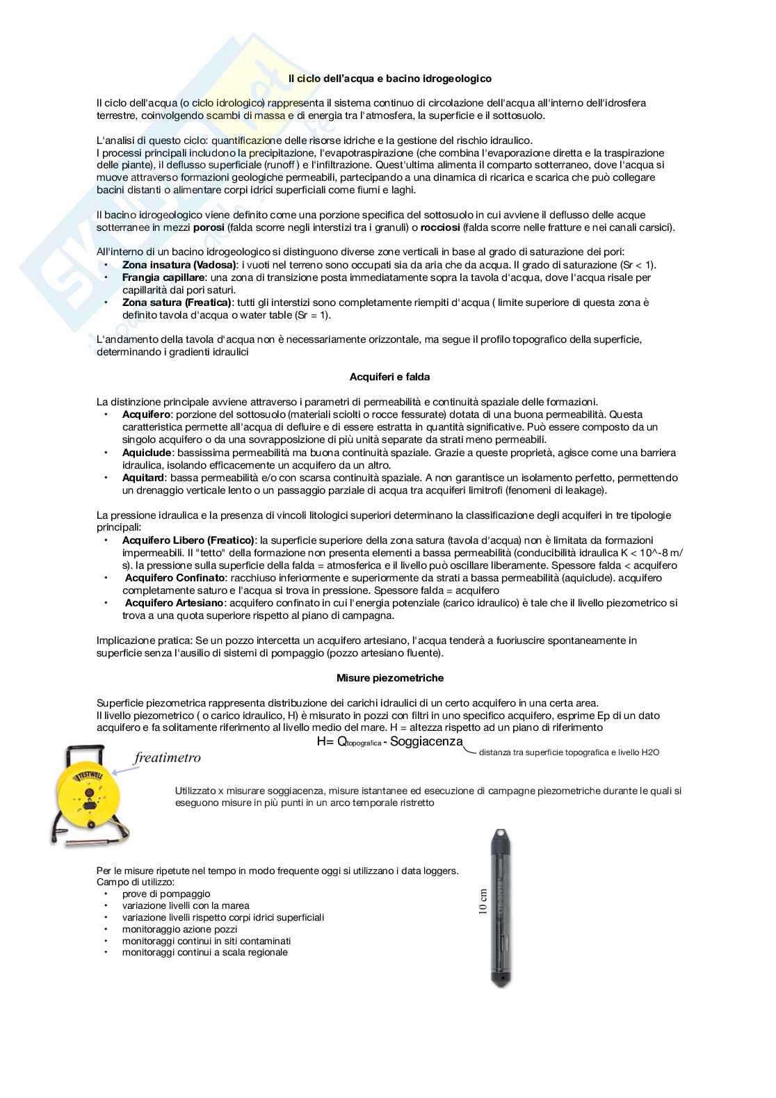 Idrogeologia Pag. 1