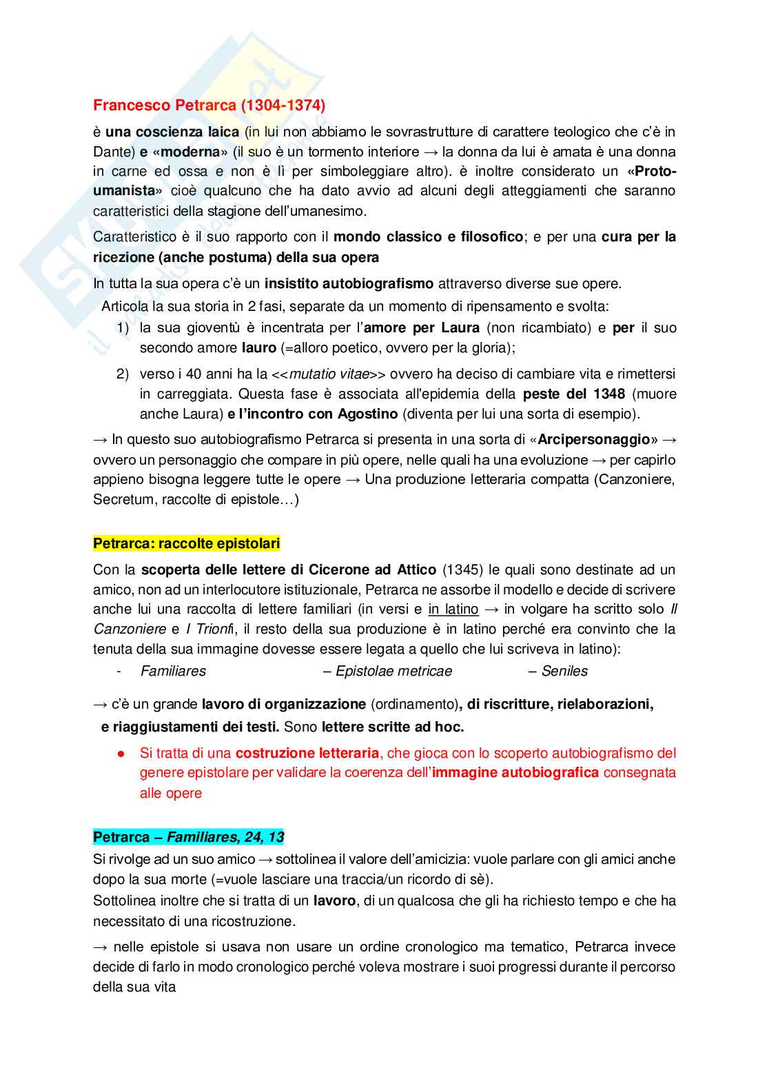 Riassunto esame Letteratura italiana, Prof. Zanardo Monica, libro consigliato  Letteratura italiana , Battistini Pag. 31