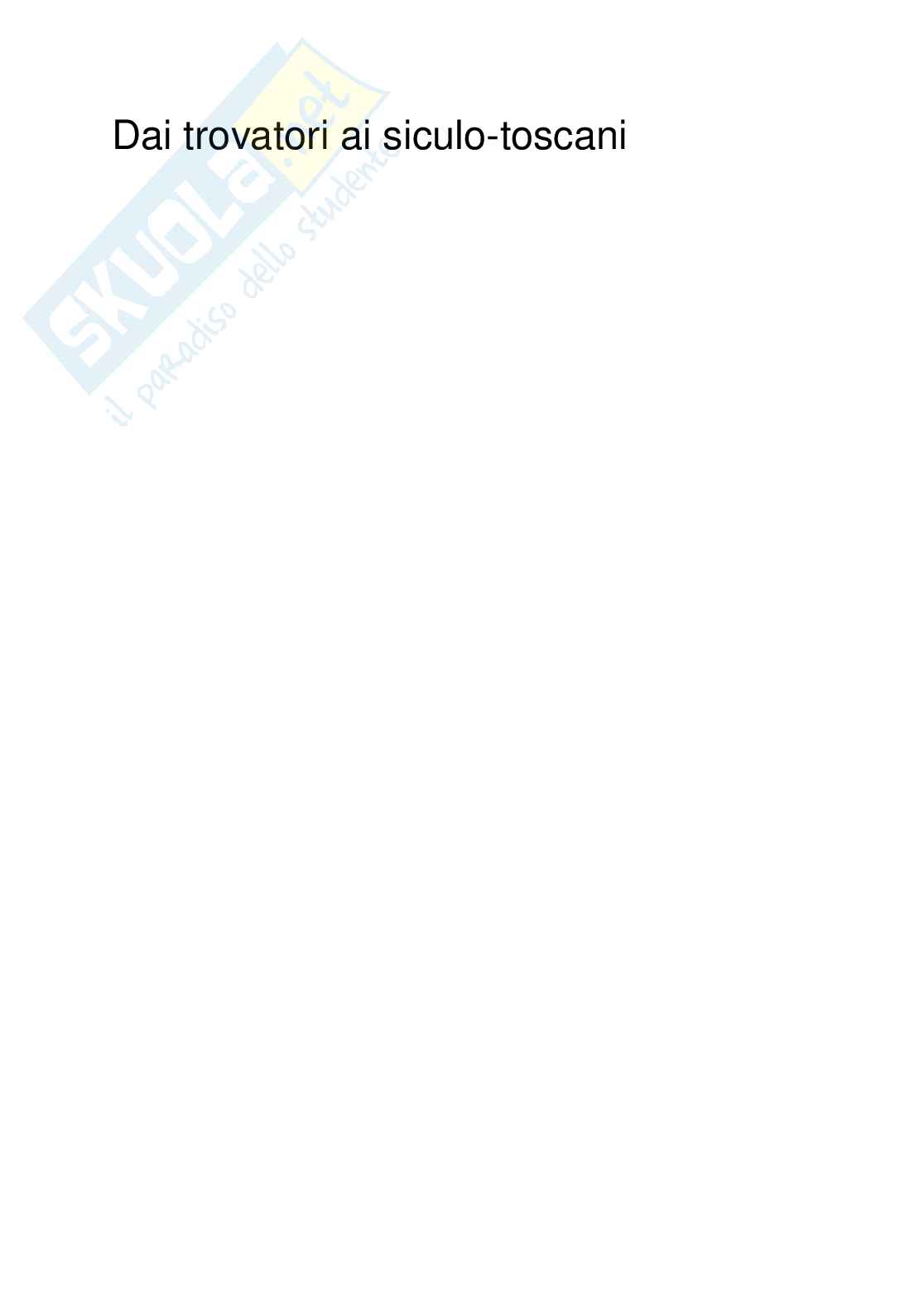 Riassunto esame Letteratura italiana, Prof. Zanardo Monica, libro consigliato  Letteratura italiana , Battistini Pag. 6