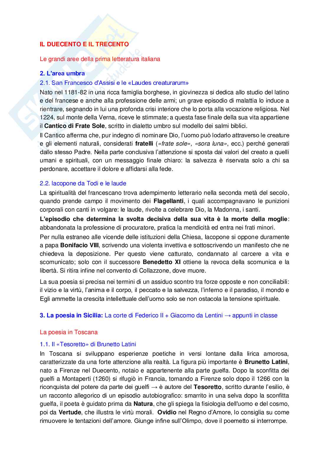 Riassunto esame Letteratura italiana, Prof. Zanardo Monica, libro consigliato  Letteratura italiana , Battistini Pag. 91