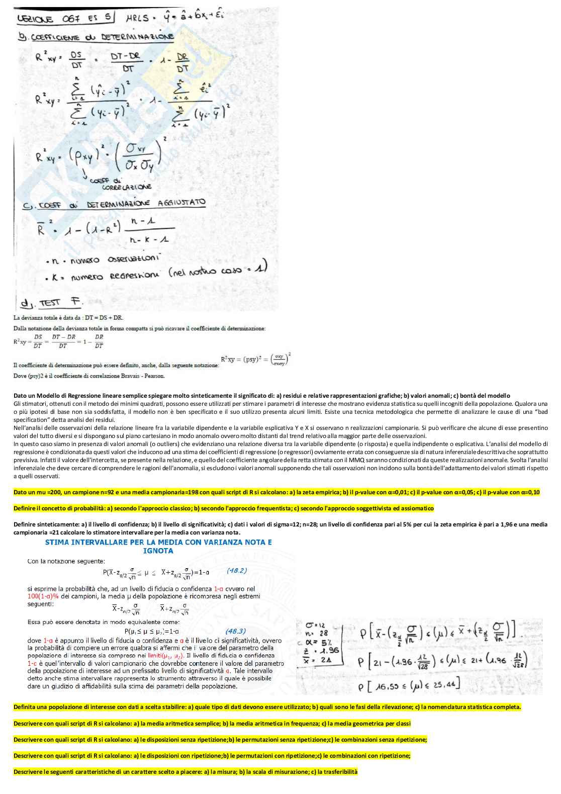 Paniere di statistica - risposte aperte Pag. 16