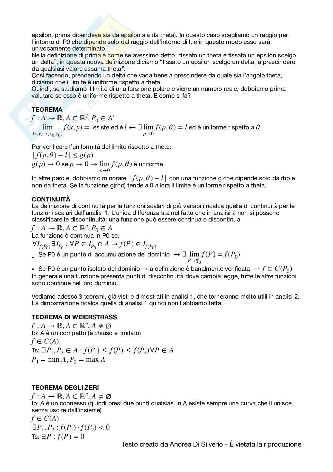 Appunti di Analisi matematica II Pag. 21