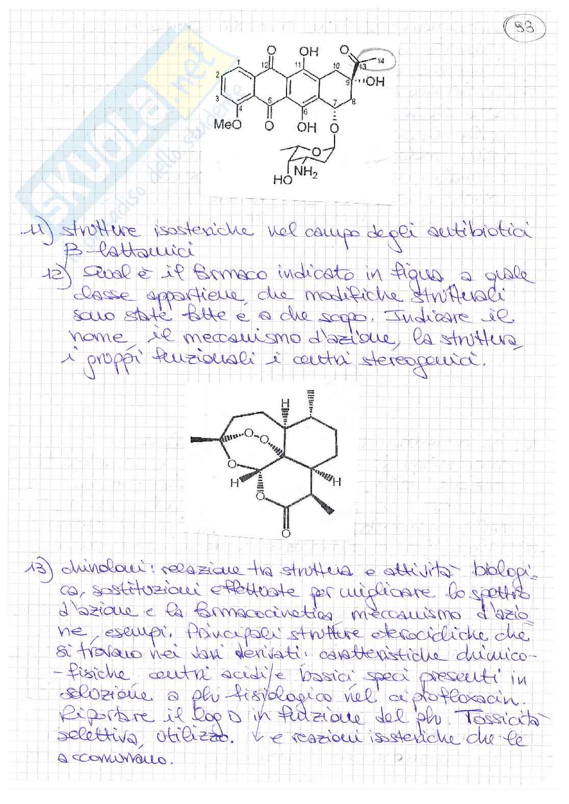 Esame chimica farmaceutica I - esempio Pag. 2