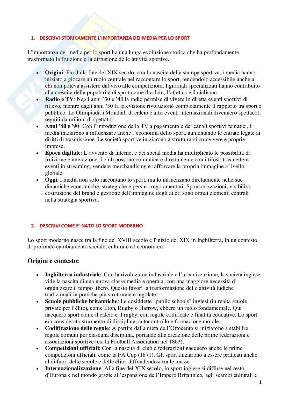 Paniere Gestione e marketing delle imprese sportive (2026) - Risposte aperte corrette  Pag. 2