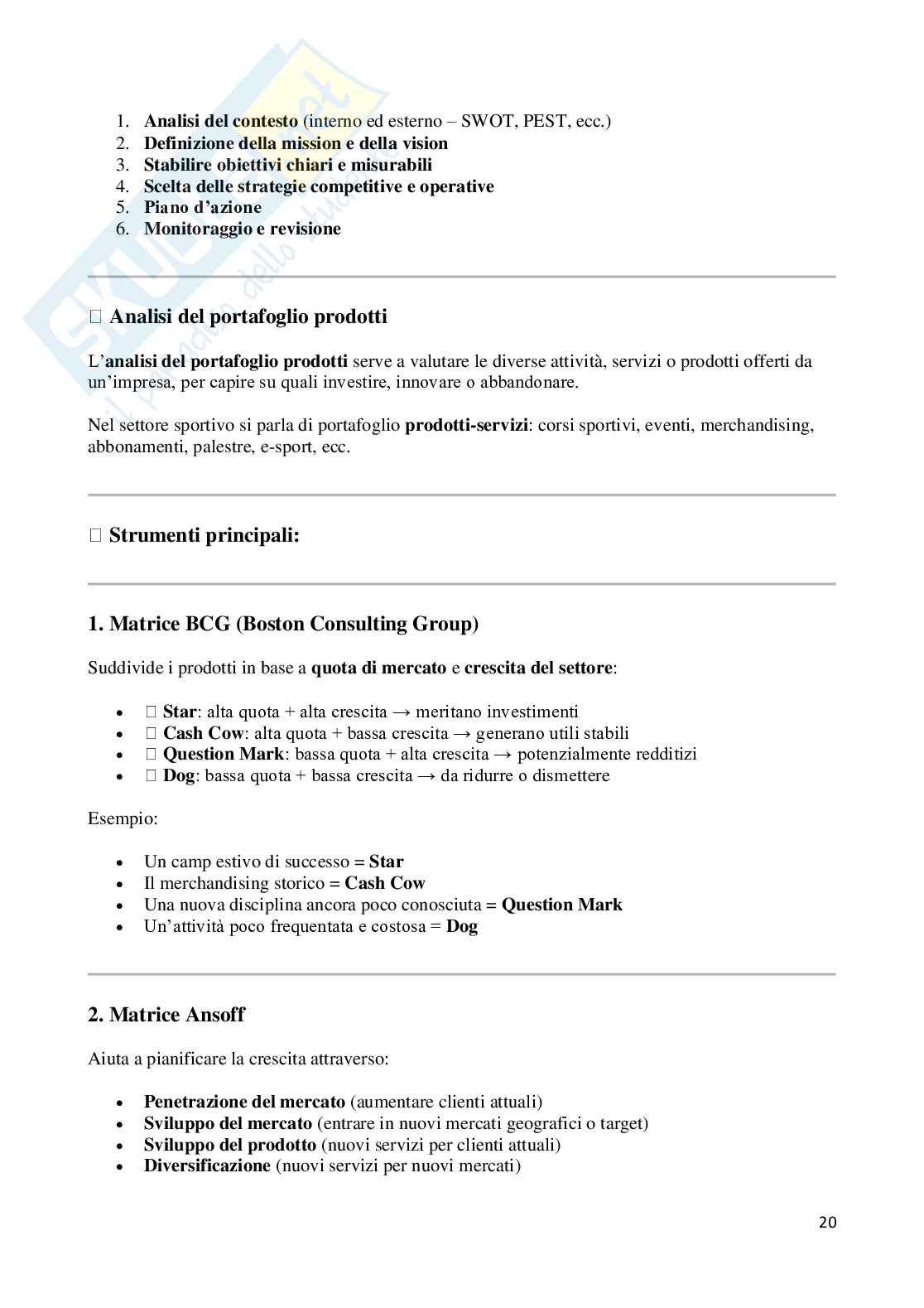Paniere Gestione e marketing delle imprese sportive (2026) - Risposte aperte corrette  Pag. 21