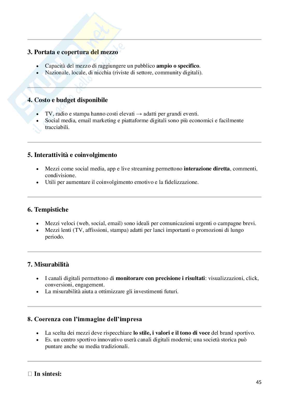 Paniere Gestione e marketing delle imprese sportive (2026) - Risposte aperte corrette  Pag. 46