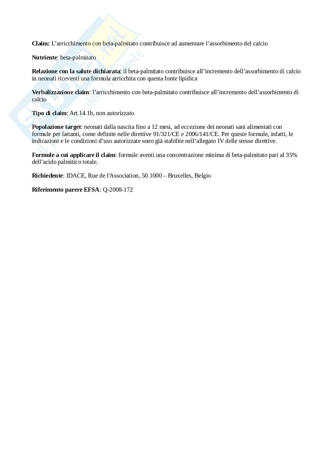 Richiesta Claim EFSA Pag. 2