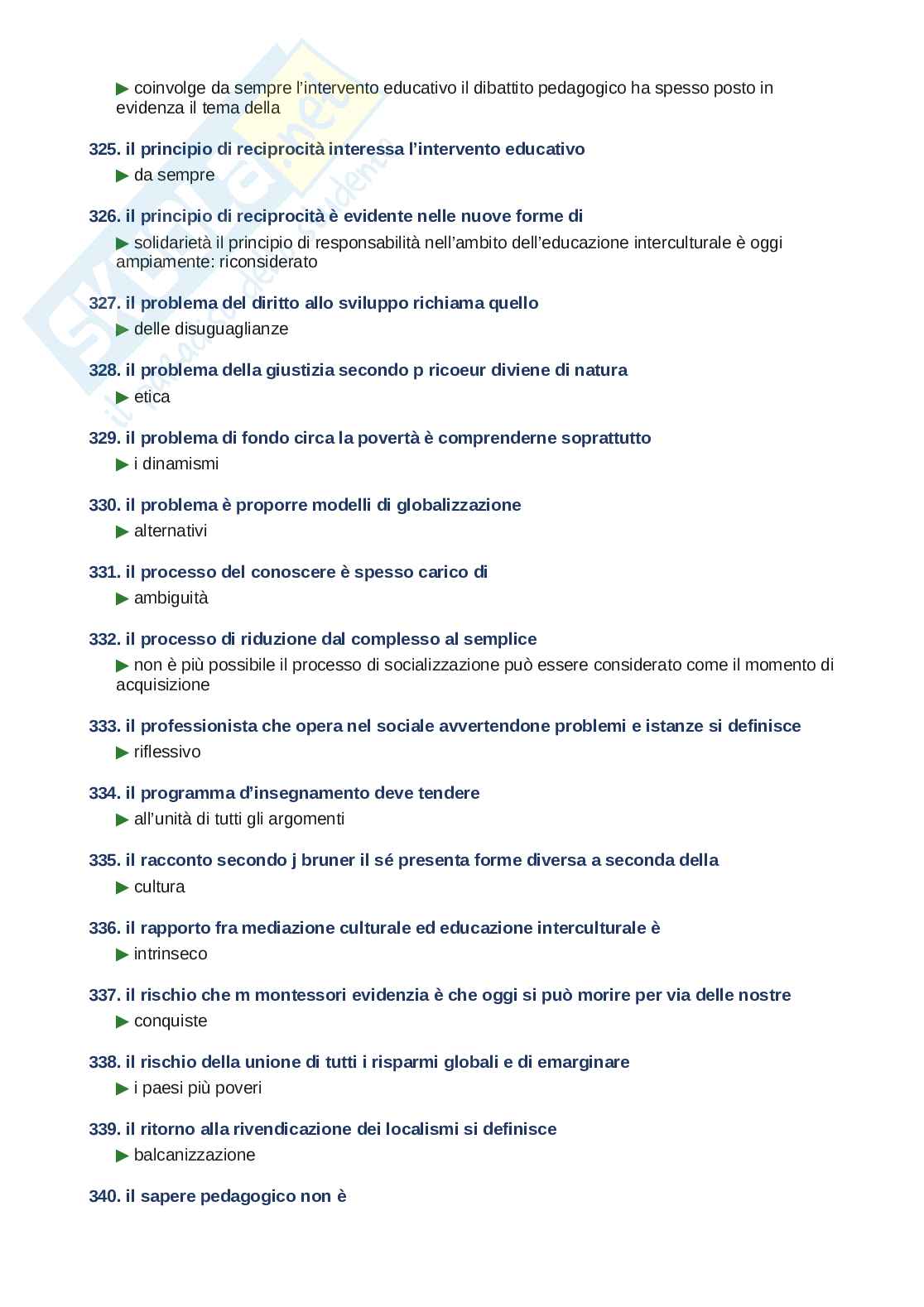 Domande e risposte Pedagogia generale II, ordine alfabetico 2025 Pag. 21