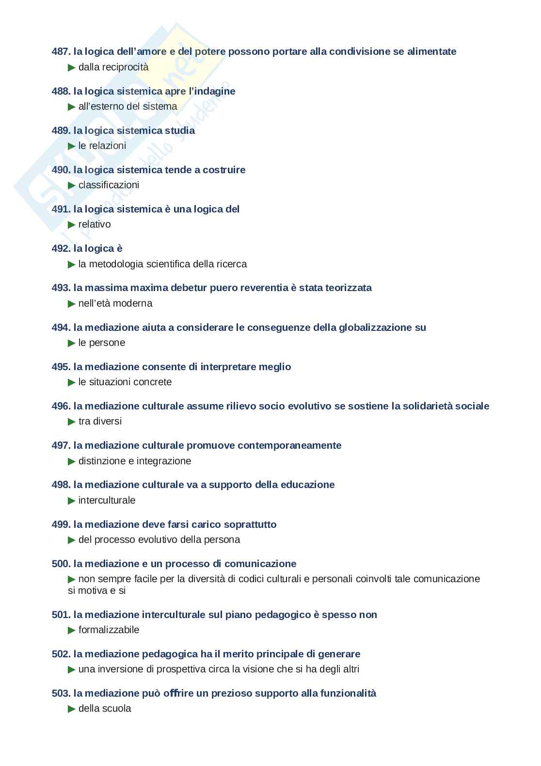 Domande e risposte Pedagogia generale II, ordine alfabetico 2025 Pag. 31