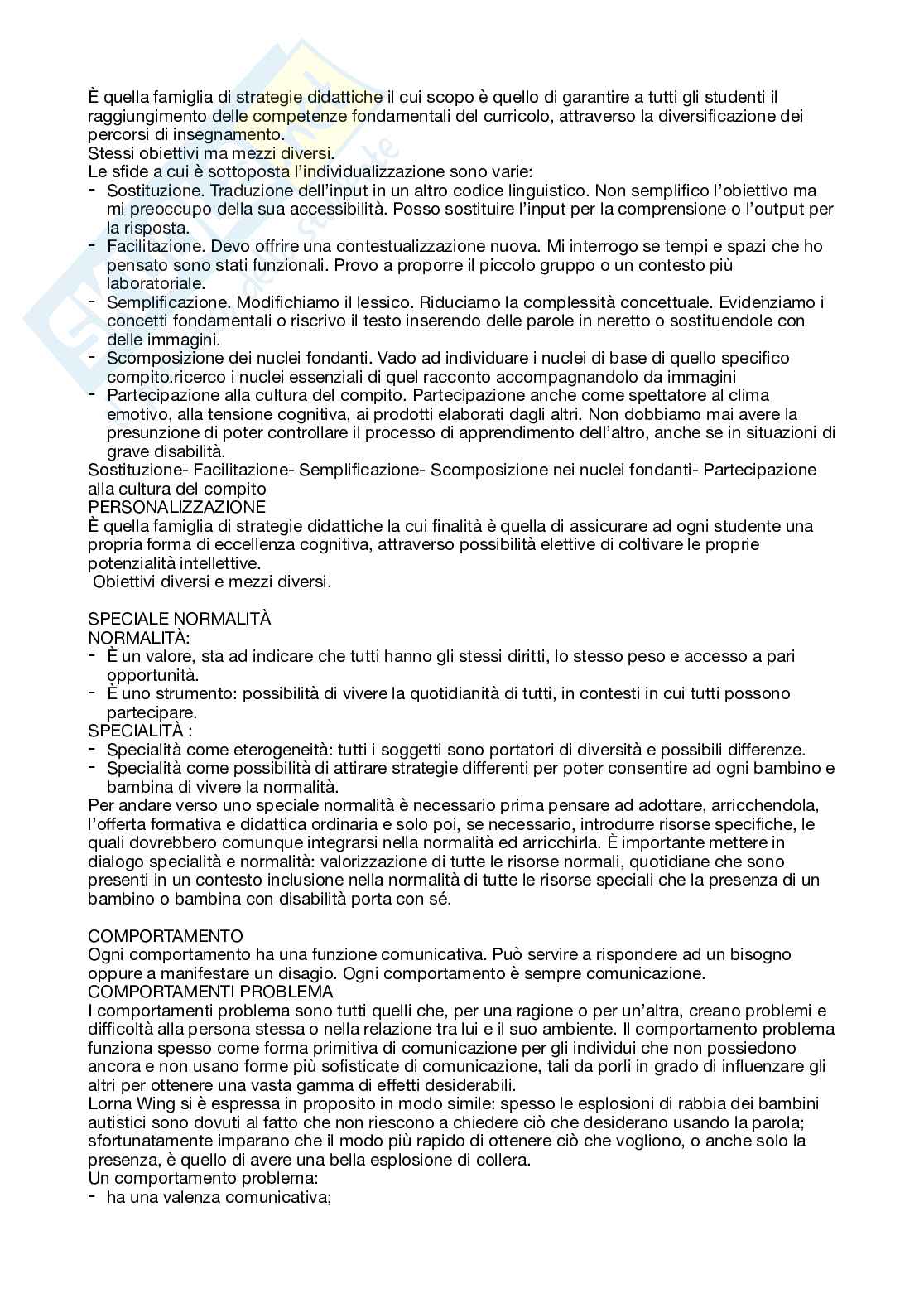 Riassunto esame Pedagogia della diversità e delle differenze, prof.sa Sannipoli, libro consigliato Pedagogia della diversità e delle differenze Pag. 16