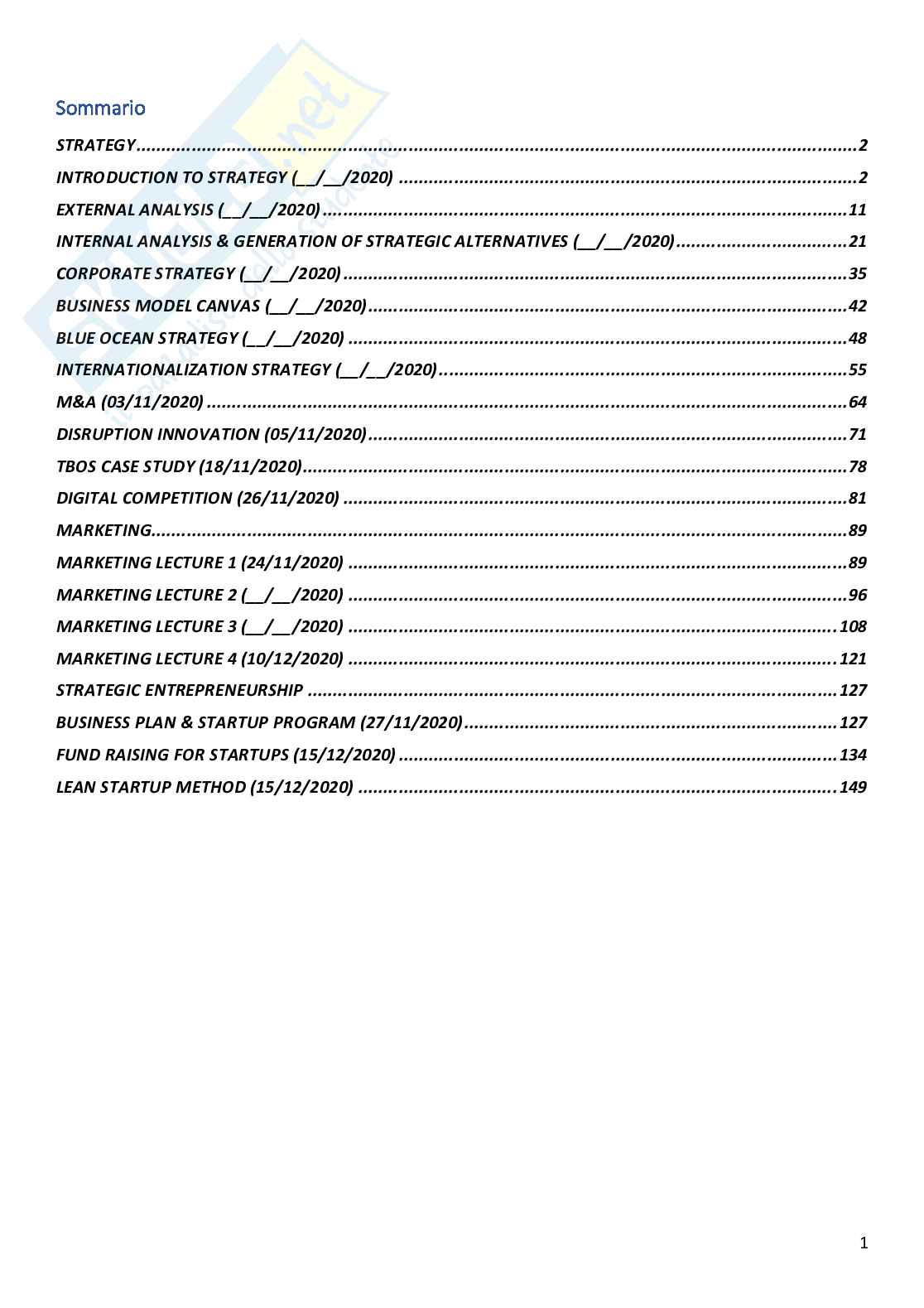 Appunti Strategy & Marketing - prof. Josip Kotlar Pag. 2
