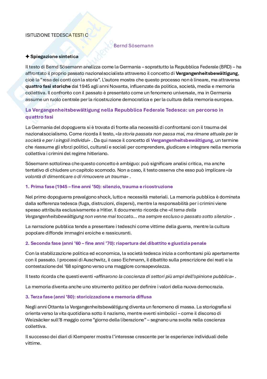 Istituzione tedesca letteratura e cultura Pag. 1