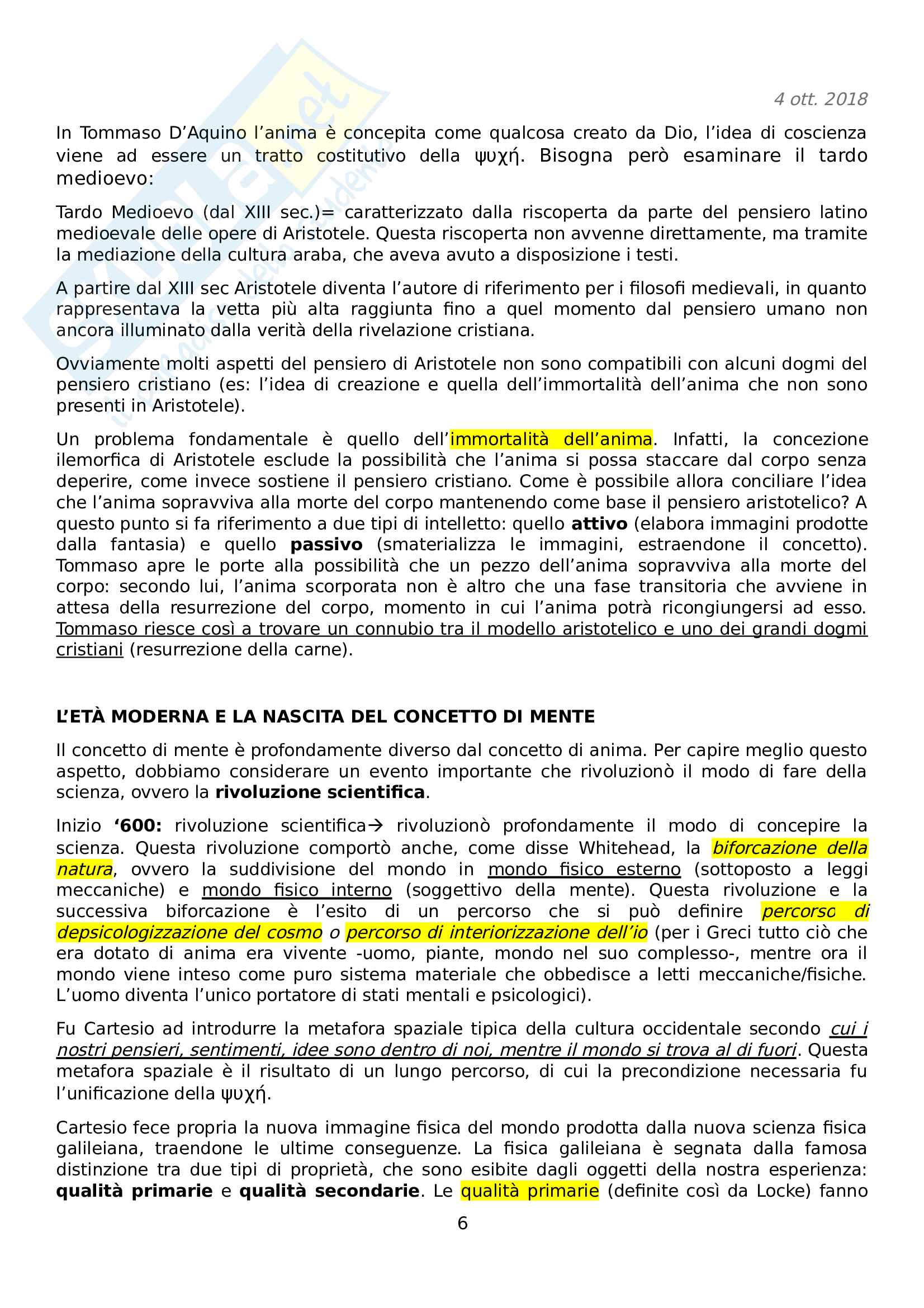 Storia della psicologia Pag. 6