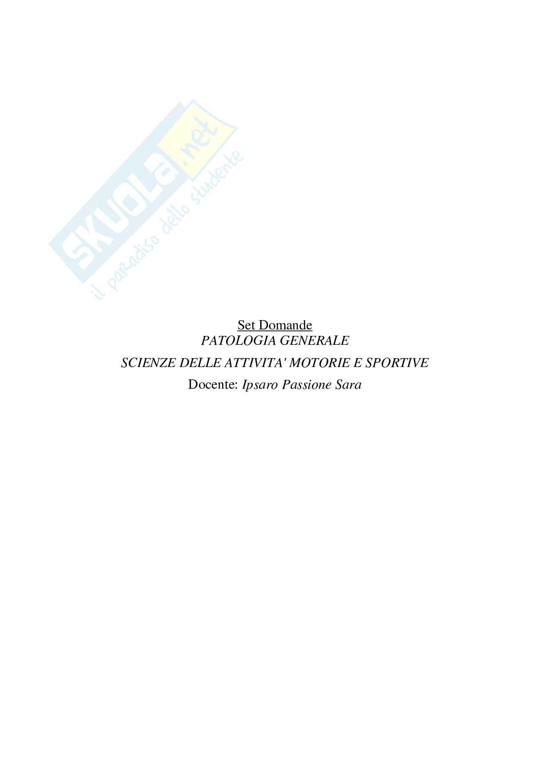 Paniere Patologia generale (2026) - Risposte multiple corrette Pag. 2
