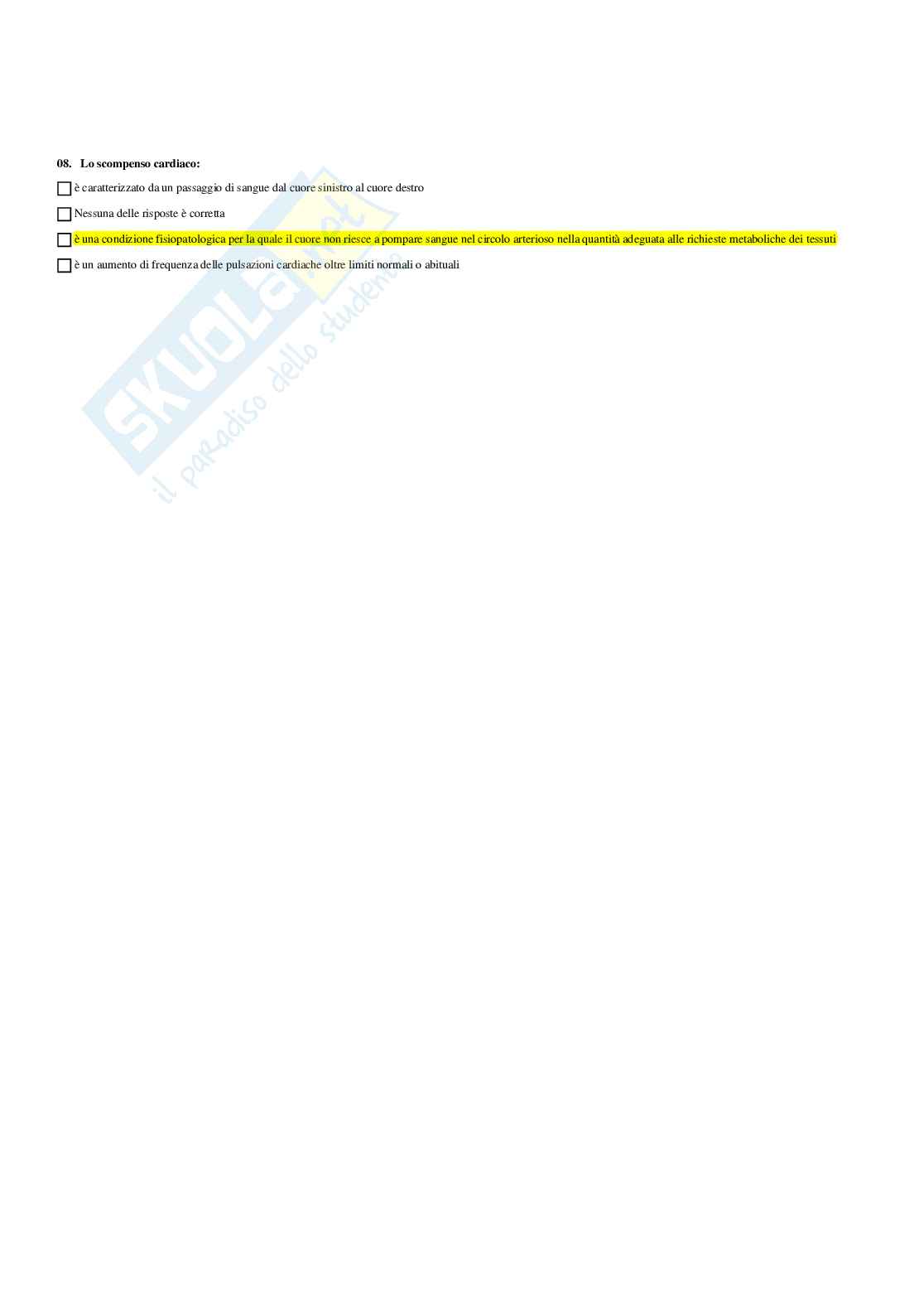 Paniere Patologia generale (2026) - Risposte multiple corrette Pag. 41
