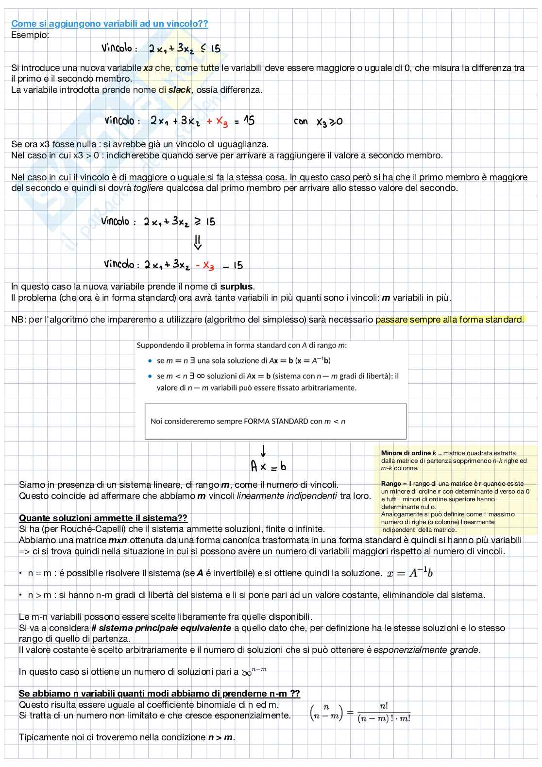 Appunti di Ricerca operativa Pag. 11