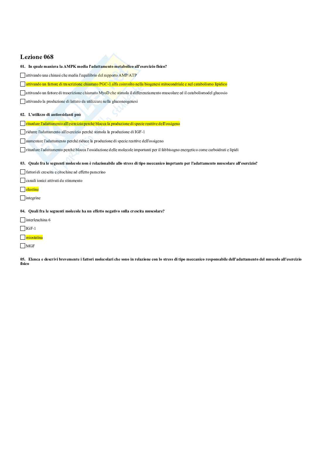 Paniere Fondamenti di biologia e chimica - (2026) - Risposte multiple corrette Pag. 71