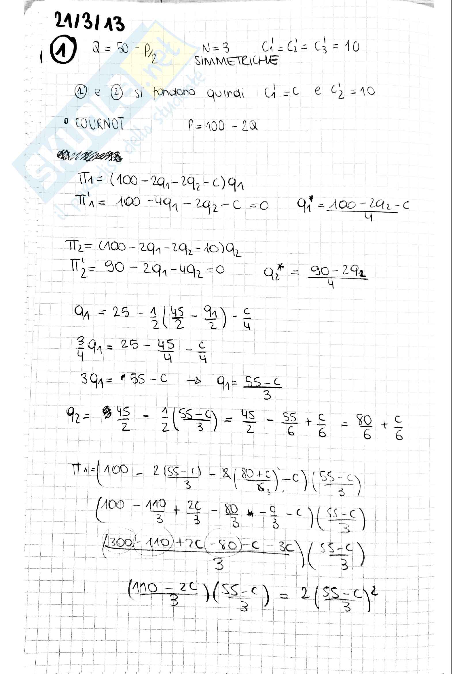 Esami corretti Economia industriale Pag. 26