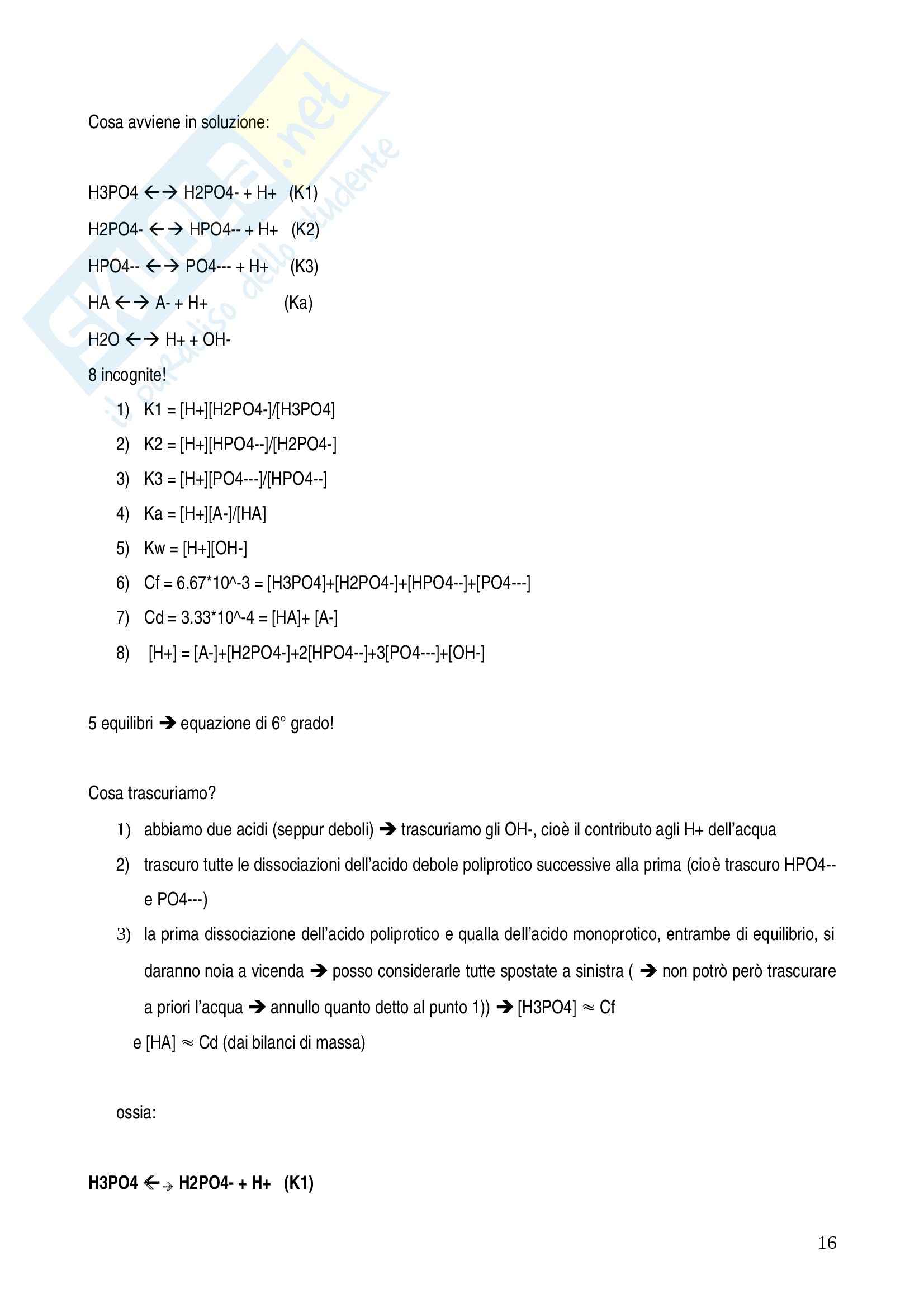 Esercizi di chimica analitica sul pH - Svolti con spiegazione Pag. 16