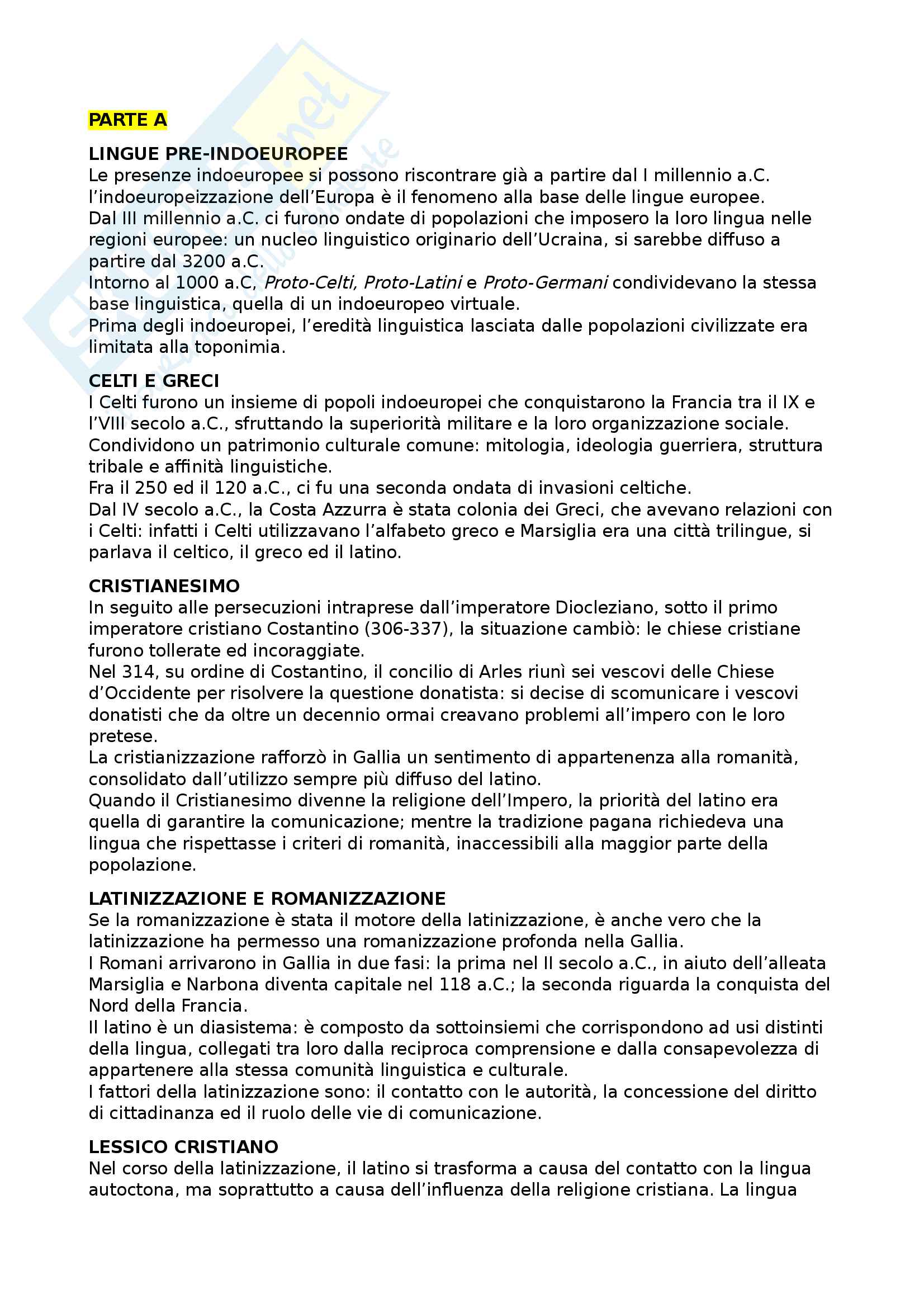 Lingua francese I parte A e B Pag. 1