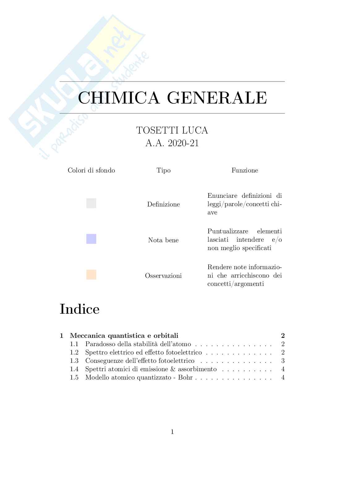 Chimica generale - Parte 2 Pag. 1