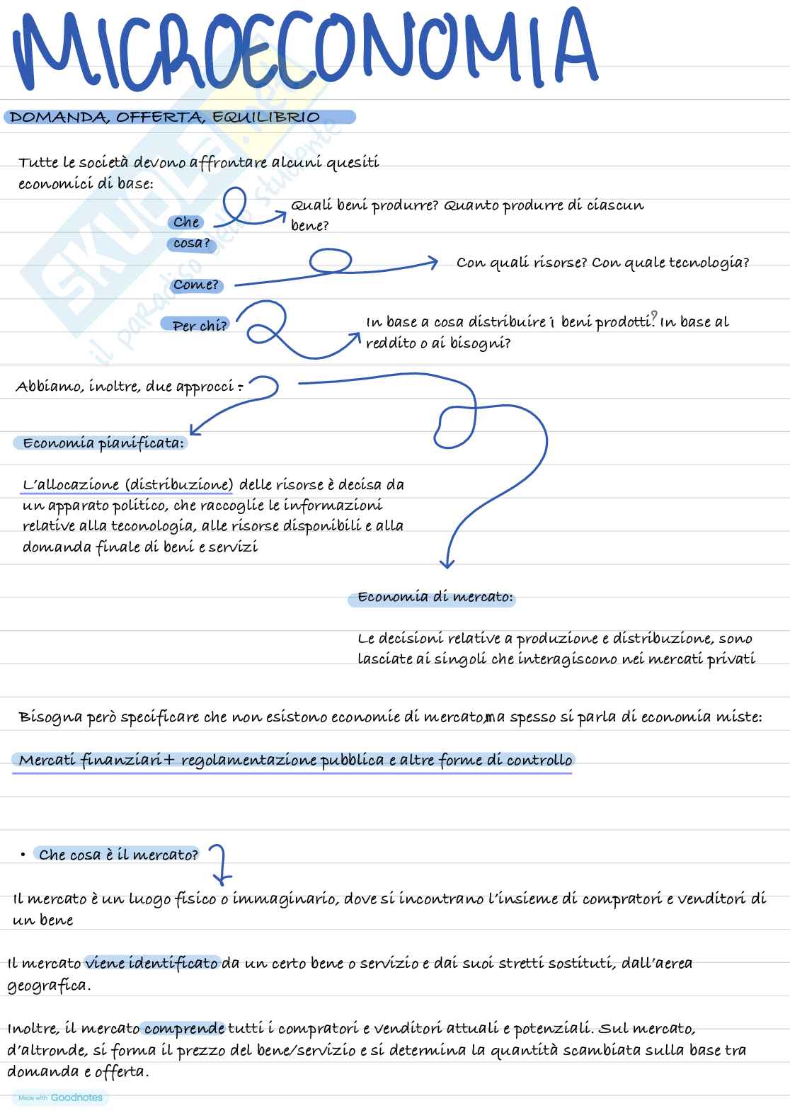 Istituzioni di economia politica (prima parte, microeconomia) Pag. 1