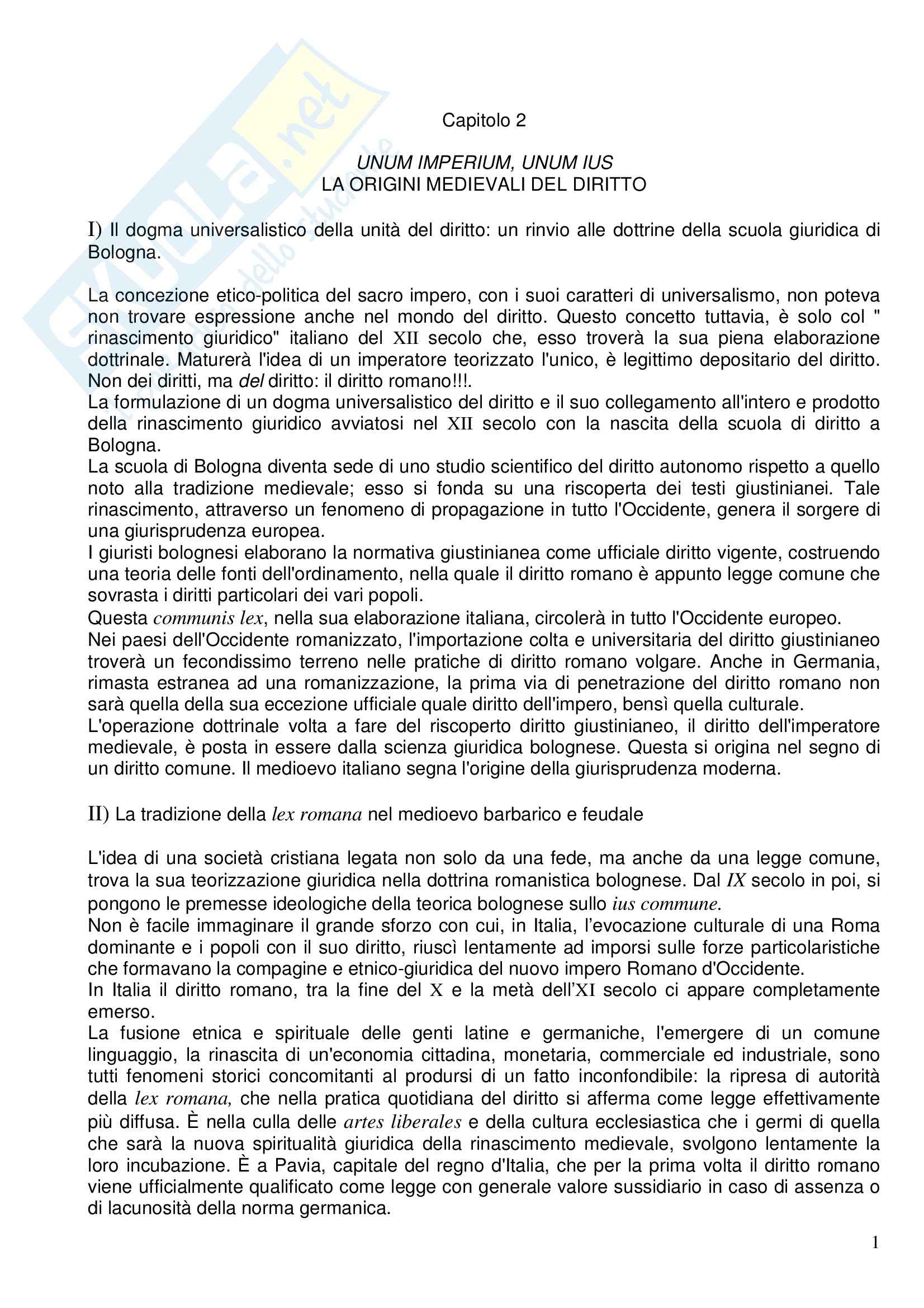 Storia Del Diritto Medievale E Moderno Riassunto