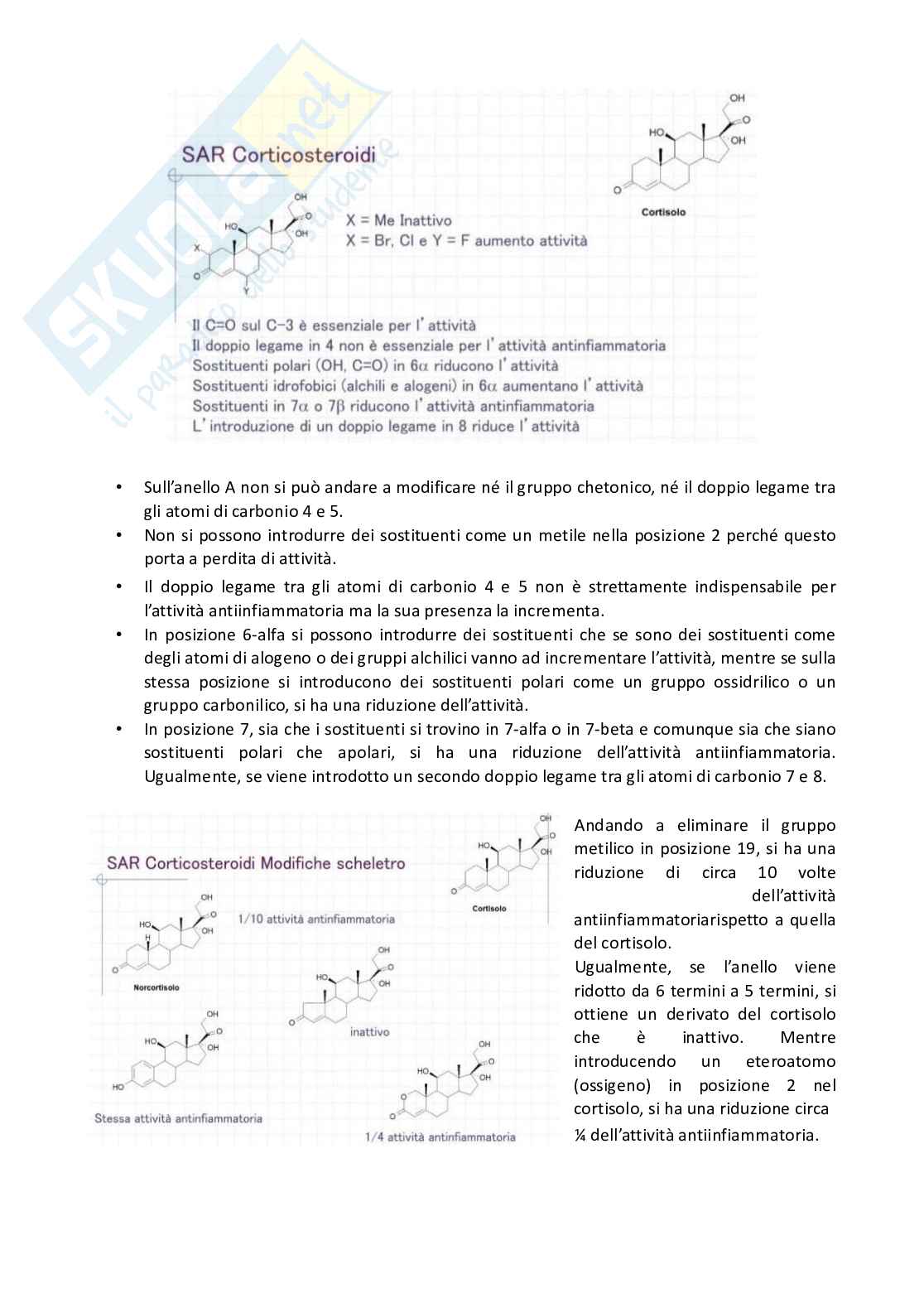 Apputi esame lezioni 12-22 su 33 di Chimica farmaceutica e tossicologica 2  Pag. 11