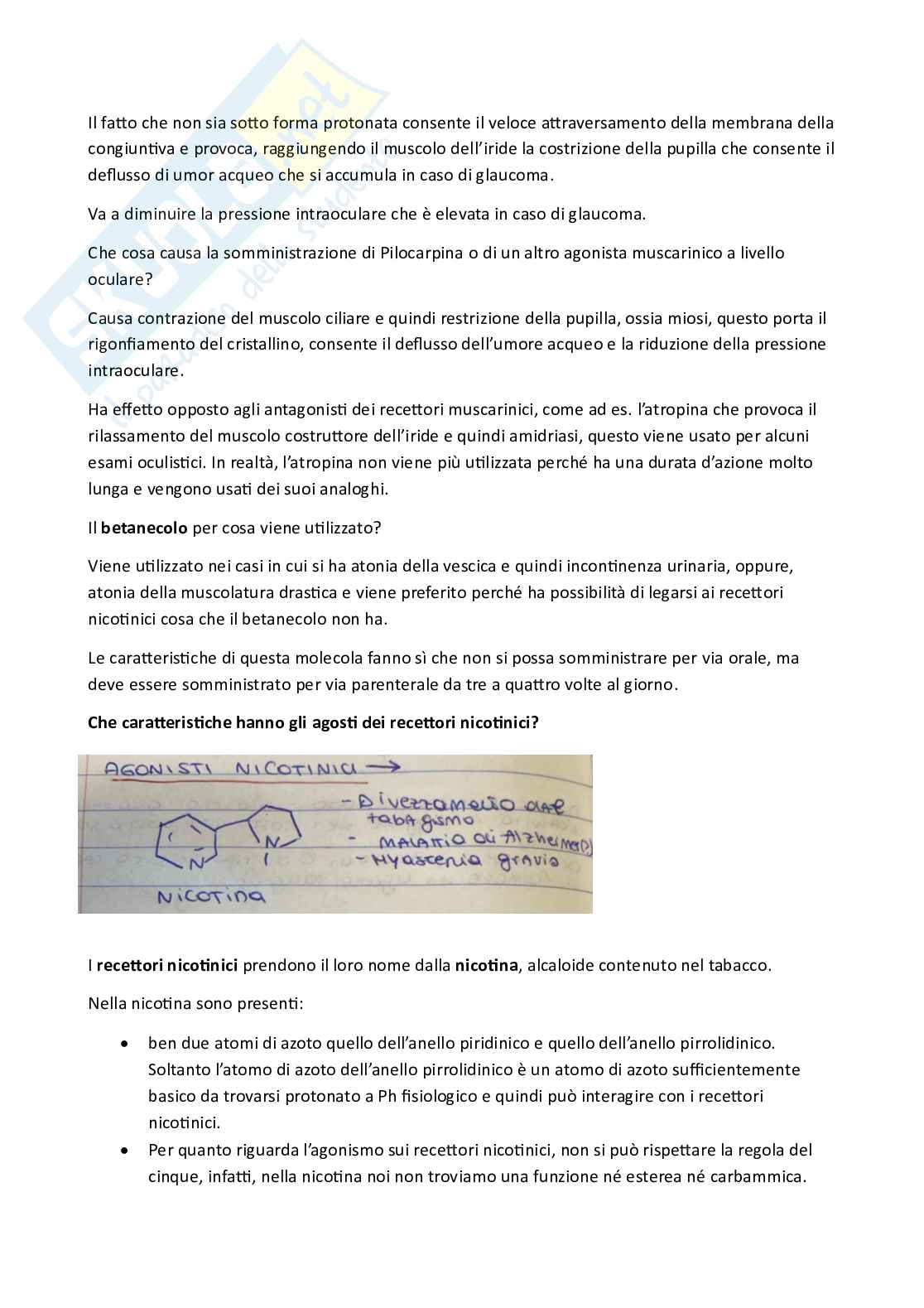 Apputi esame lezioni 12-22 su 33 di Chimica farmaceutica e tossicologica 2  Pag. 41