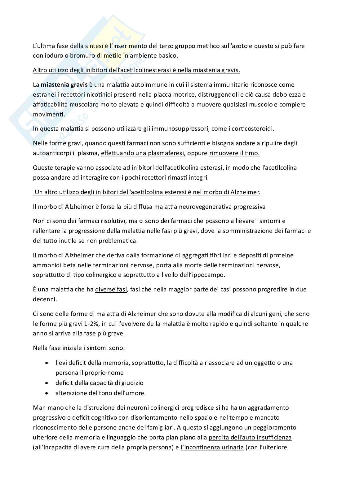 Apputi esame lezioni 12-22 su 33 di Chimica farmaceutica e tossicologica 2  Pag. 51