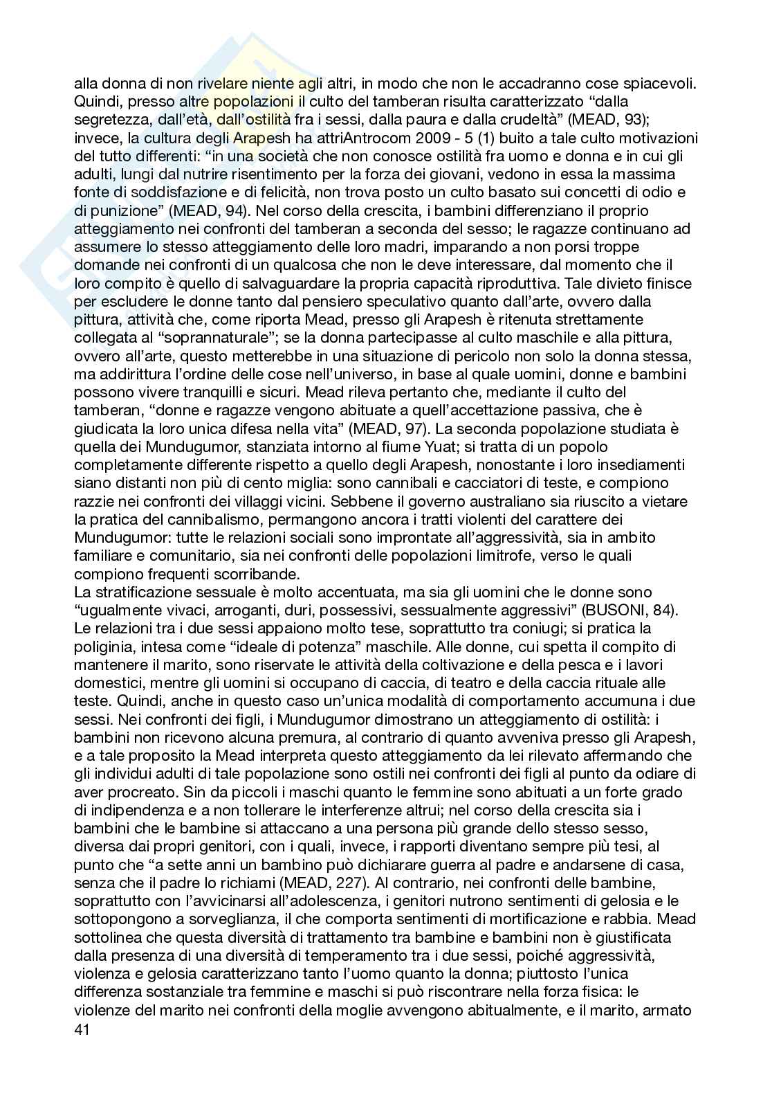 Riassunto esame Antropologia, Prof. Campani Giovanna, libro consigliato Antropologia di genere/ Donne africane oltre la frontiera, Campani Pag. 41