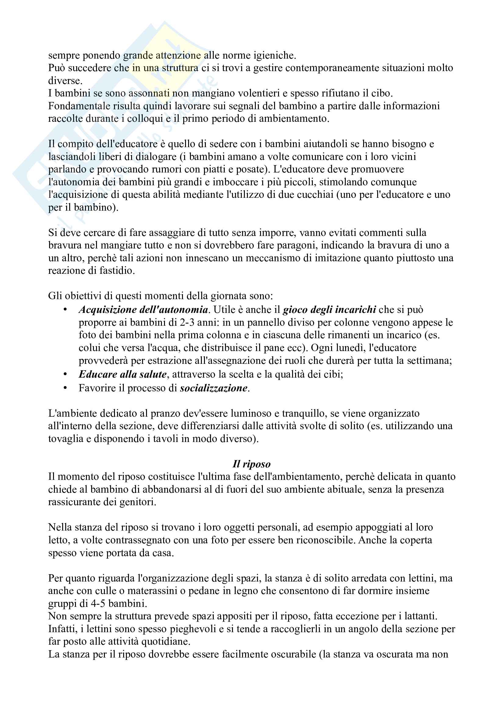 Riassunto esame progettazione educativa, prof Pescarmona, libro consigliato Progettare al nido. Teorie e pratiche educative, Restiglian Pag. 26