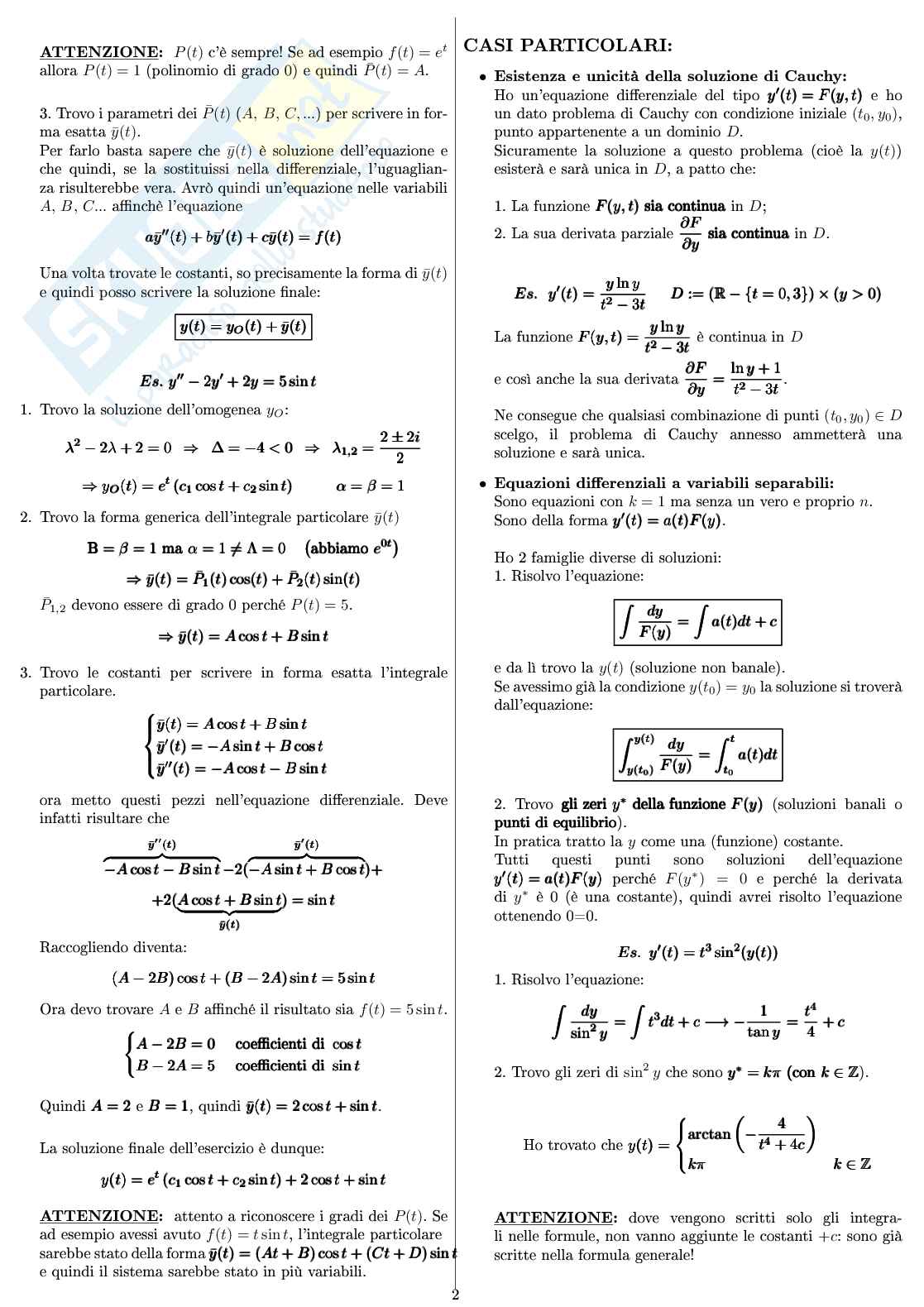 Appunti: Formulario completo per l'esame di Analisi I e per la prova di