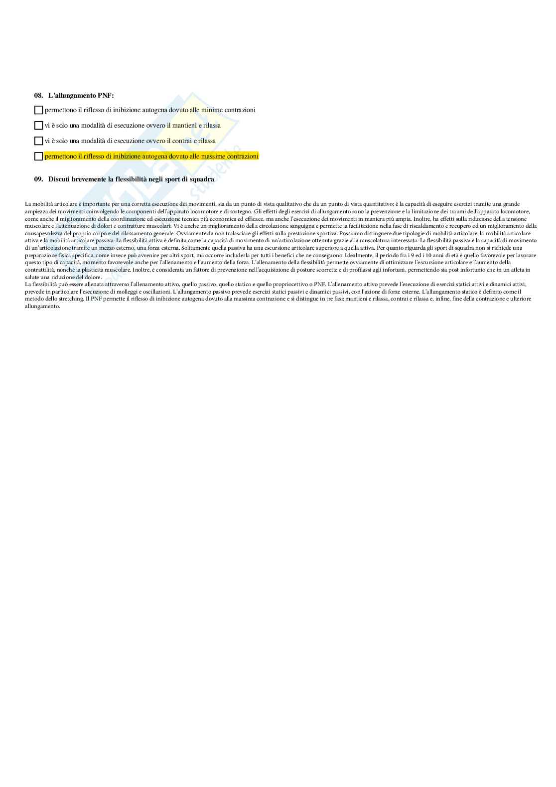Paniere Completo di Didattica degli sport di squadra (2026) - Risposte multiple e aperte corrette Pag. 26