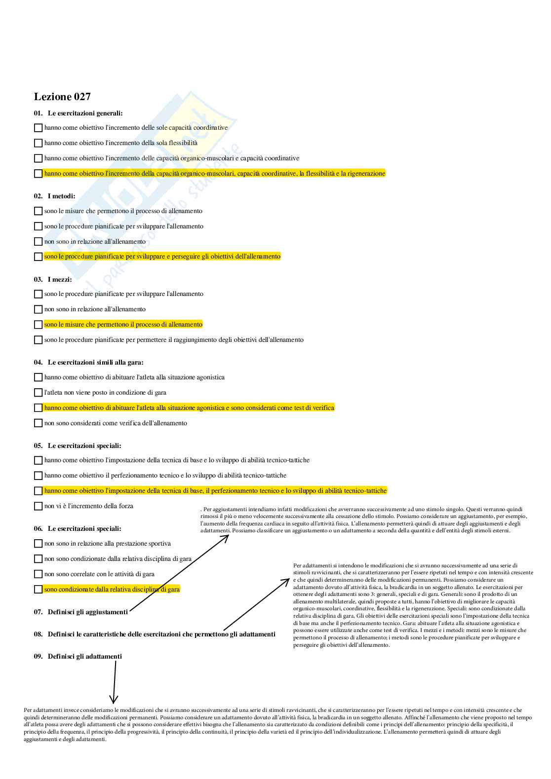 Paniere Completo di Didattica degli sport di squadra (2026) - Risposte multiple e aperte corrette Pag. 41
