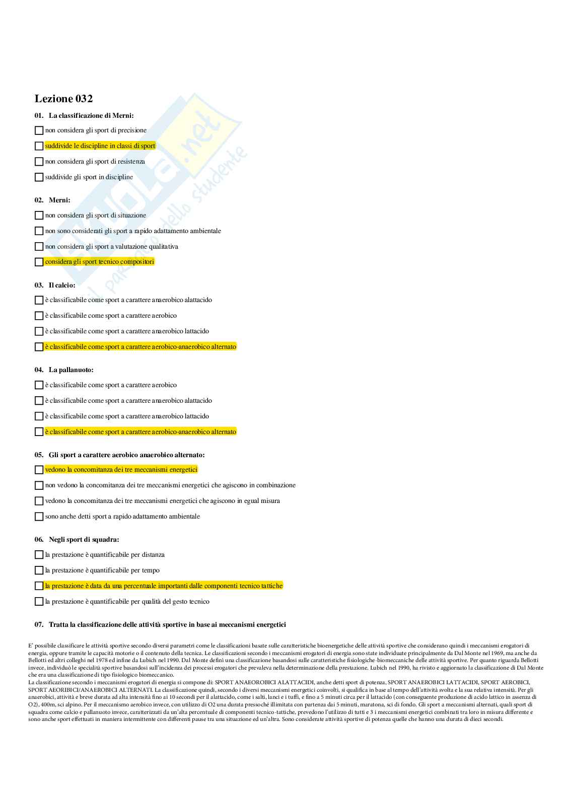 Paniere Completo di Didattica degli sport di squadra (2026) - Risposte multiple e aperte corrette Pag. 46