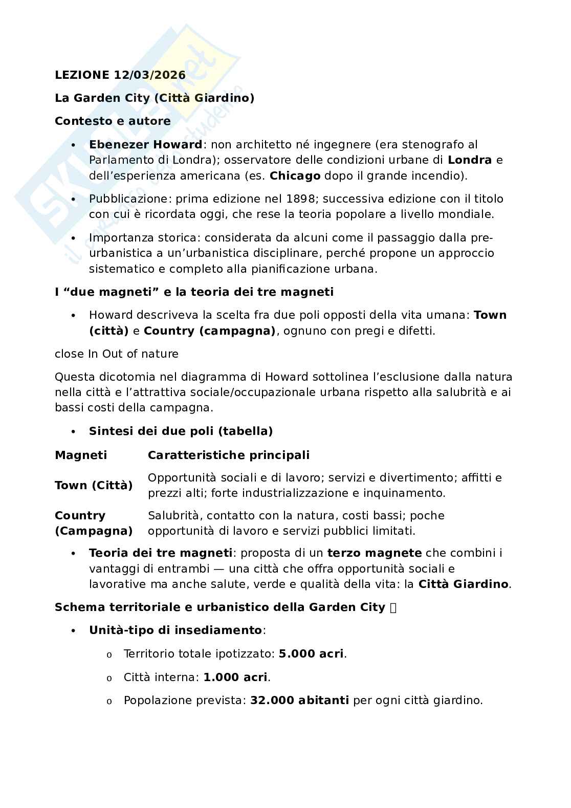 Elementi di urbanistica I - Sesta lezione Pag. 1