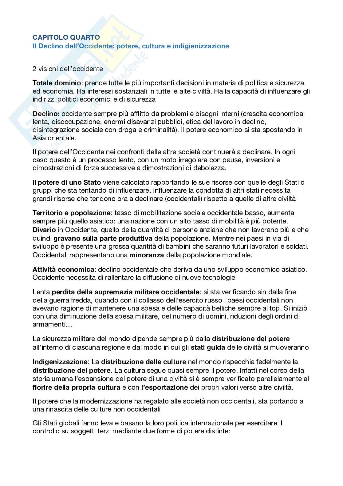 Riassunto esame Pensiero politico, Prof. Tuccari Francesco, libro consigliato Lo scontro delle civiltà e il nuovo ordine mondiale, Samuel P. Huntington Pag. 6