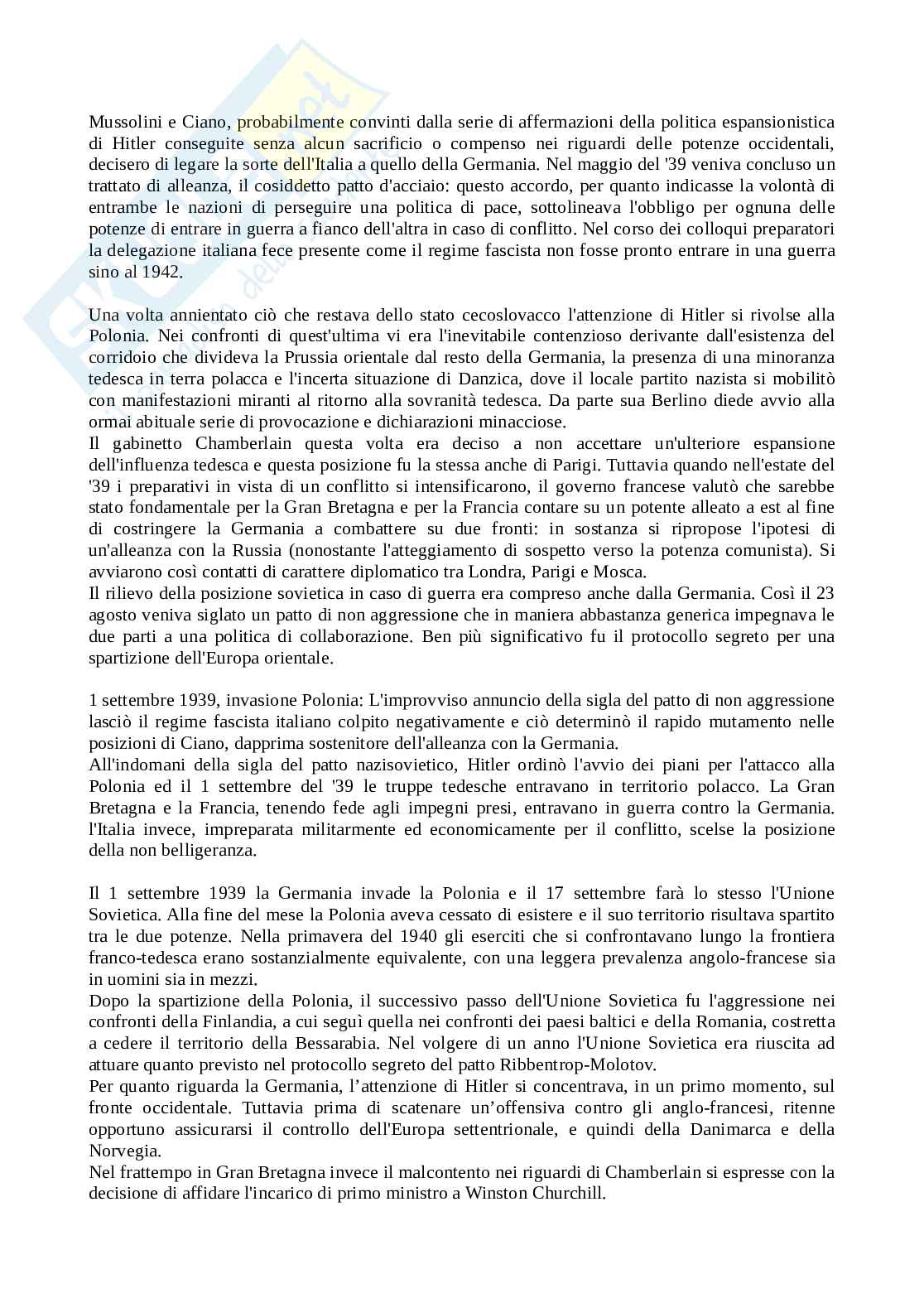 Riassunto esame Storia delle relazioni internazionali, Prof. De Luca Daniele, libro consigliato Storia delle relazioni internazionali, Varsori Pag. 11