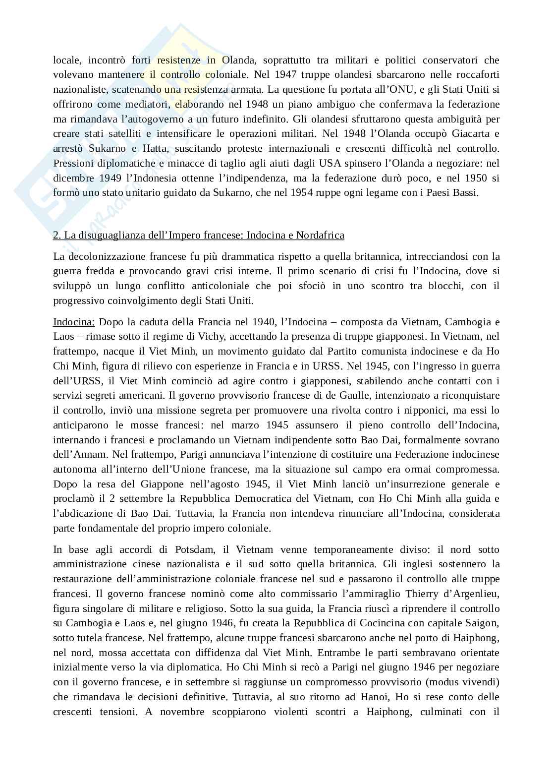 Riassunto esame Storia delle relazioni internazionali, Prof. De Luca Daniele, libro consigliato Storia delle relazioni internazionali, Varsori Pag. 26