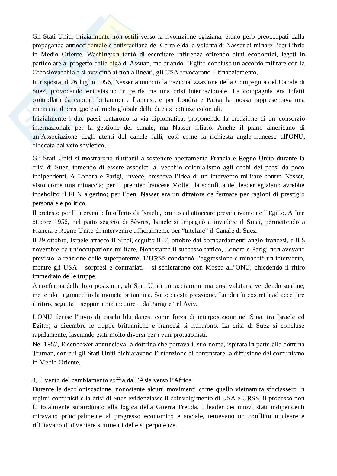 Riassunto esame Storia delle relazioni internazionali, Prof. De Luca Daniele, libro consigliato Storia delle relazioni internazionali, Varsori Pag. 31