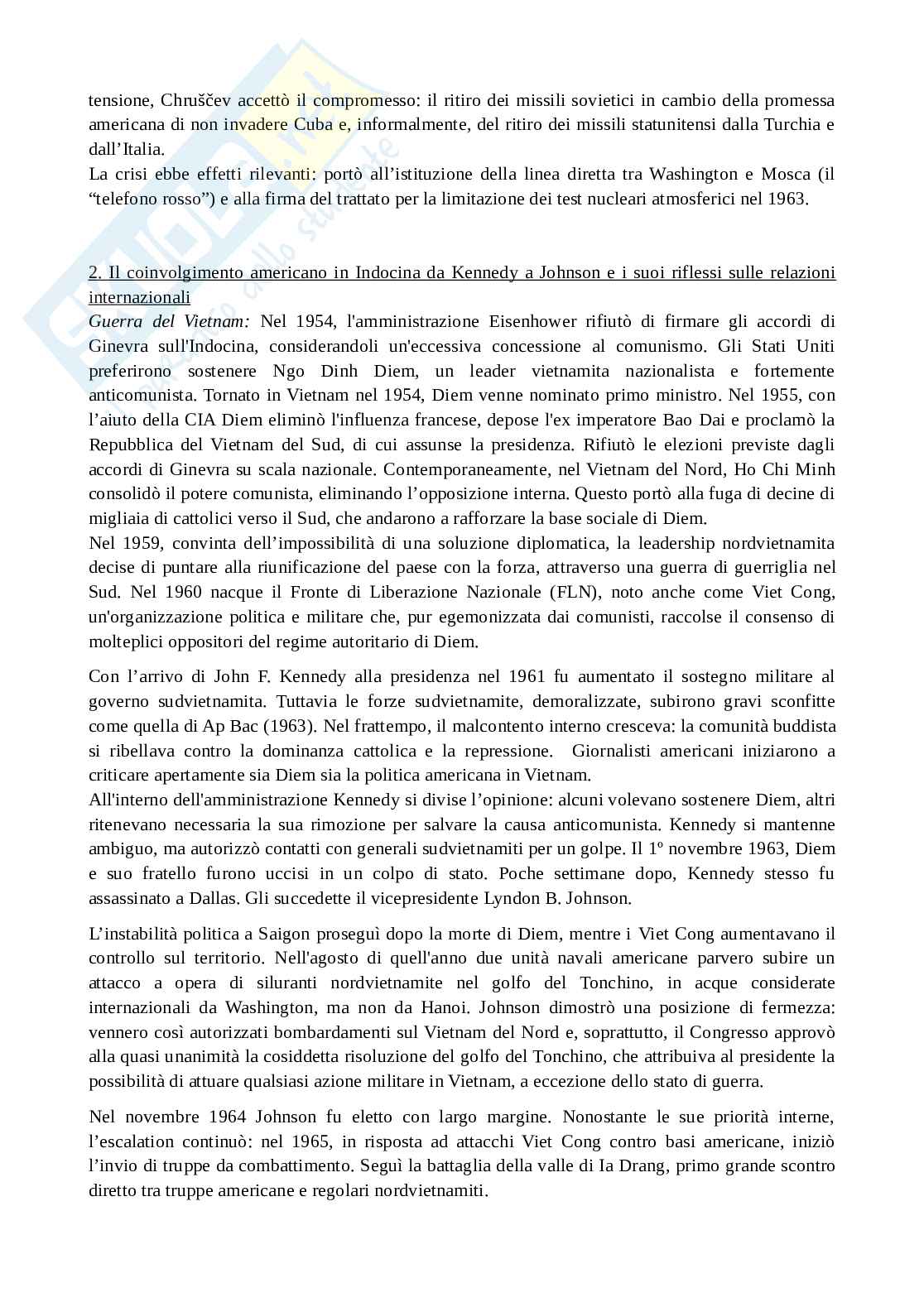 Riassunto esame Storia delle relazioni internazionali, Prof. De Luca Daniele, libro consigliato Storia delle relazioni internazionali, Varsori Pag. 36